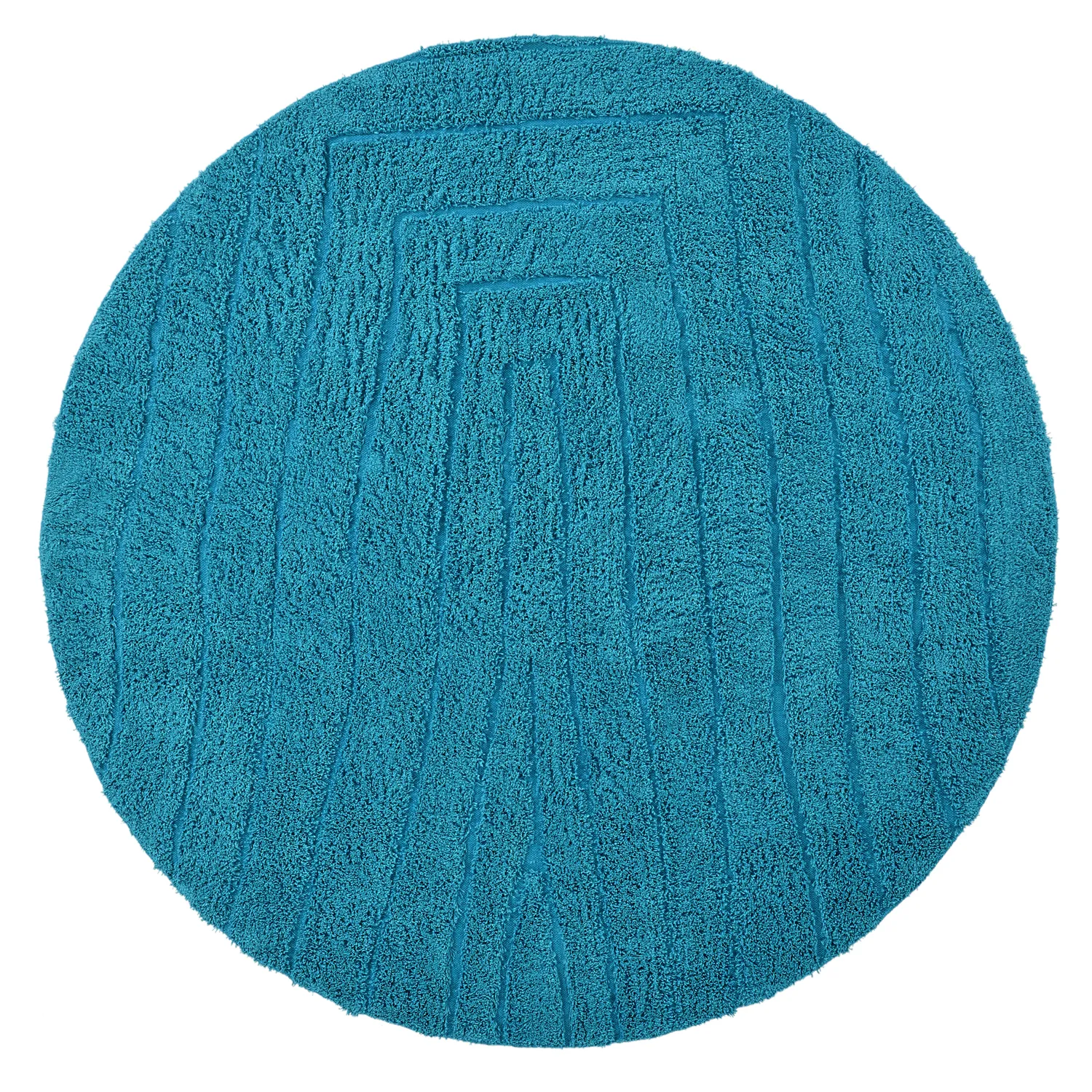 Kolo koberce - Farley Natural Cotton Shaggy (tyrkysová)
