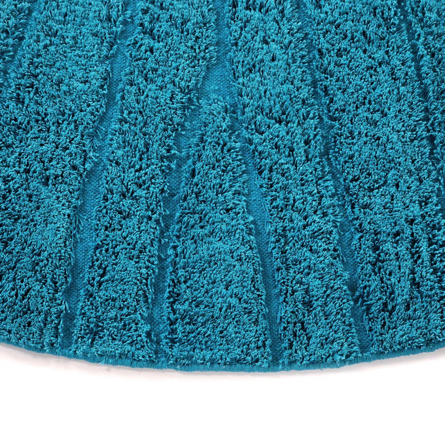 Kolo koberce - Farley Natural Cotton Shaggy (tyrkysová)