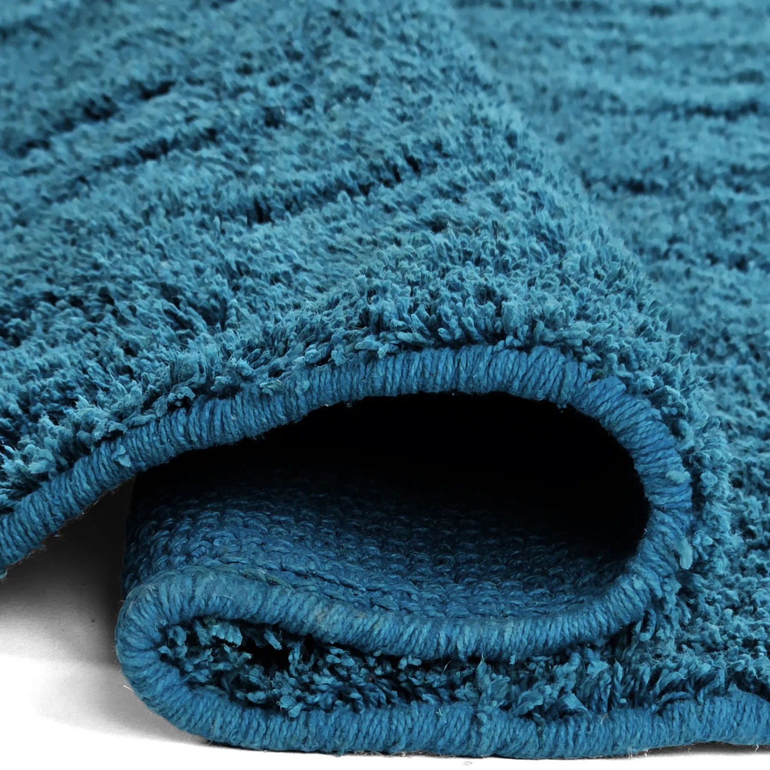 Kolo koberce - Farley Natural Cotton Shaggy (tyrkysová)