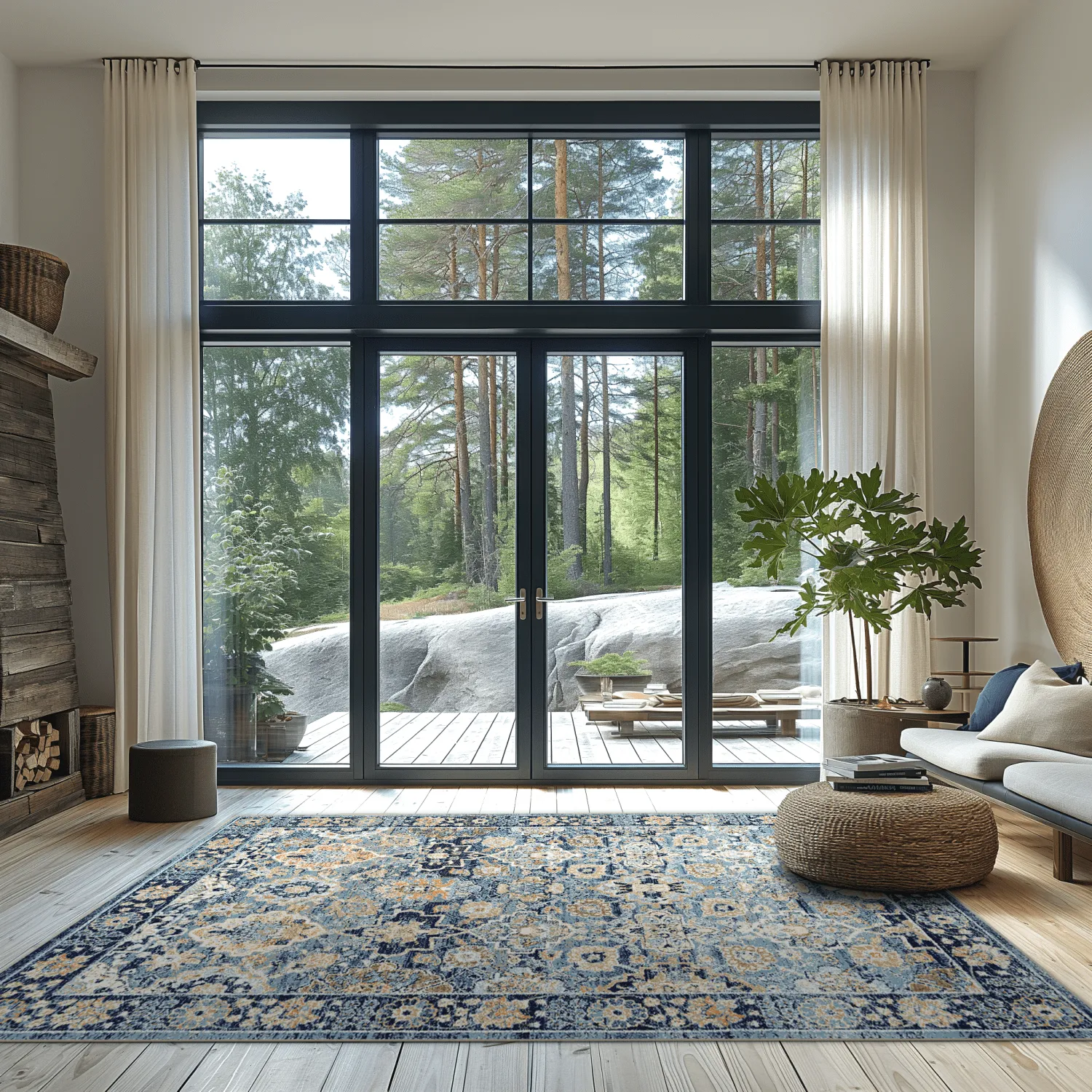 Koberec Wilton - Fernana (modrý/multicolor)