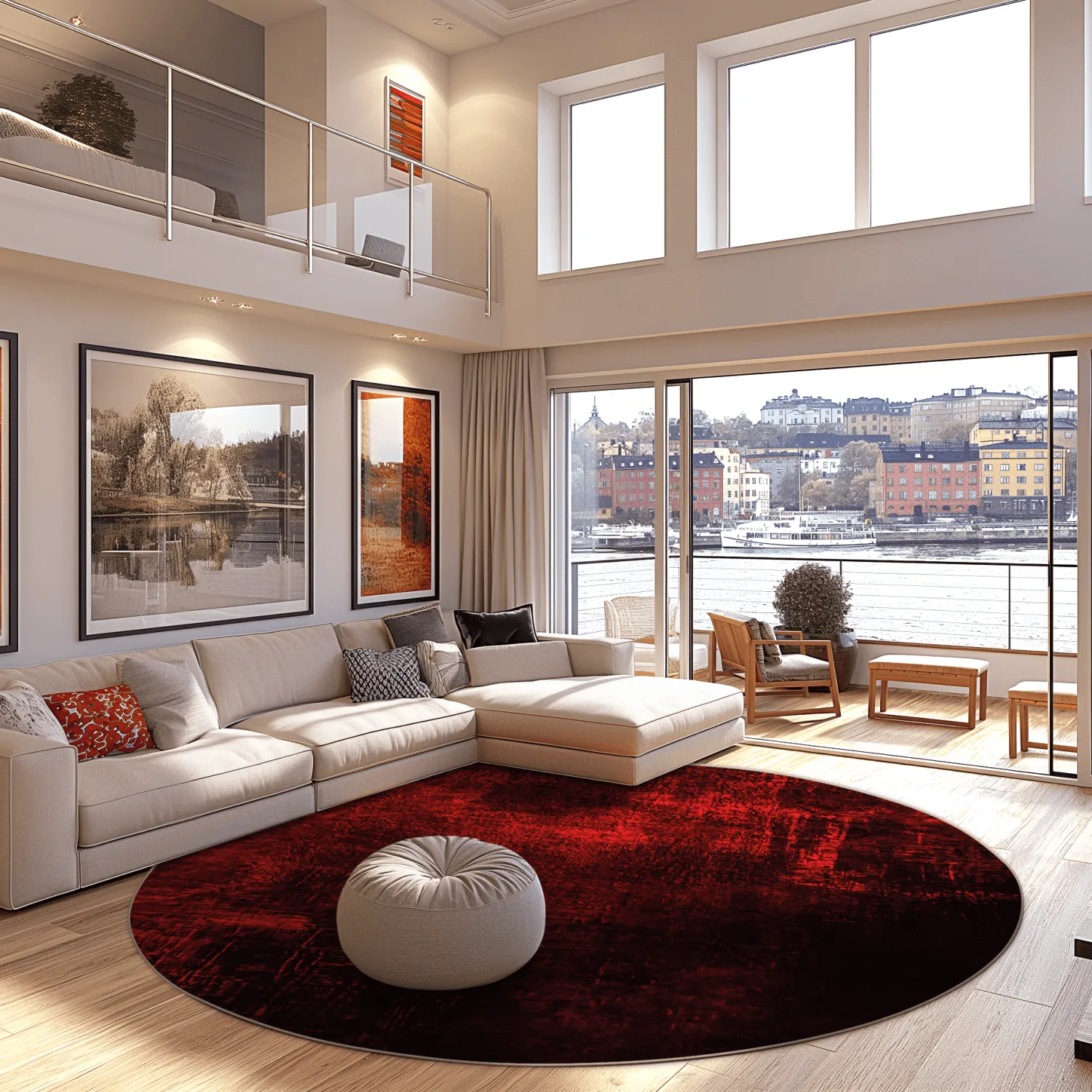 Koberec okrúhly - Frome (červený)