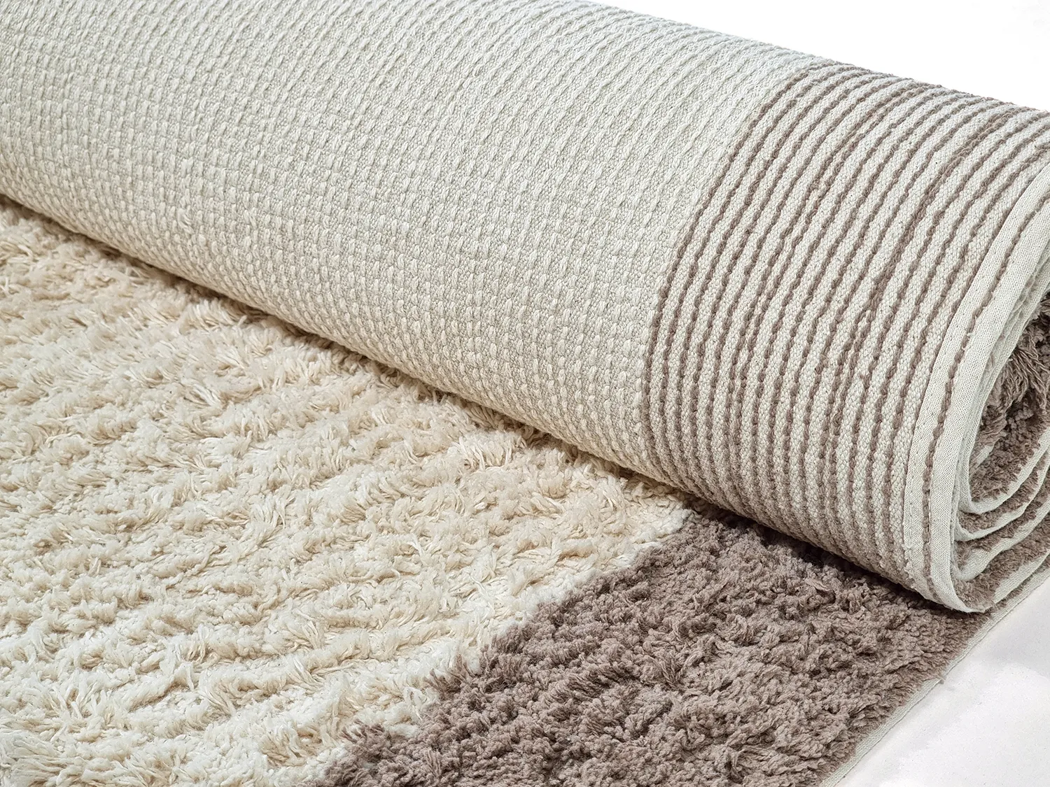 Koberce s dlhým vlasom - Galliano Natural Cotton Shaggy (offwhite/marrom)