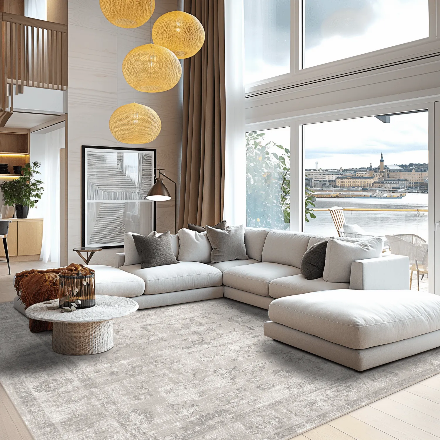 Kruhový koberec - Gombalia (šedá)