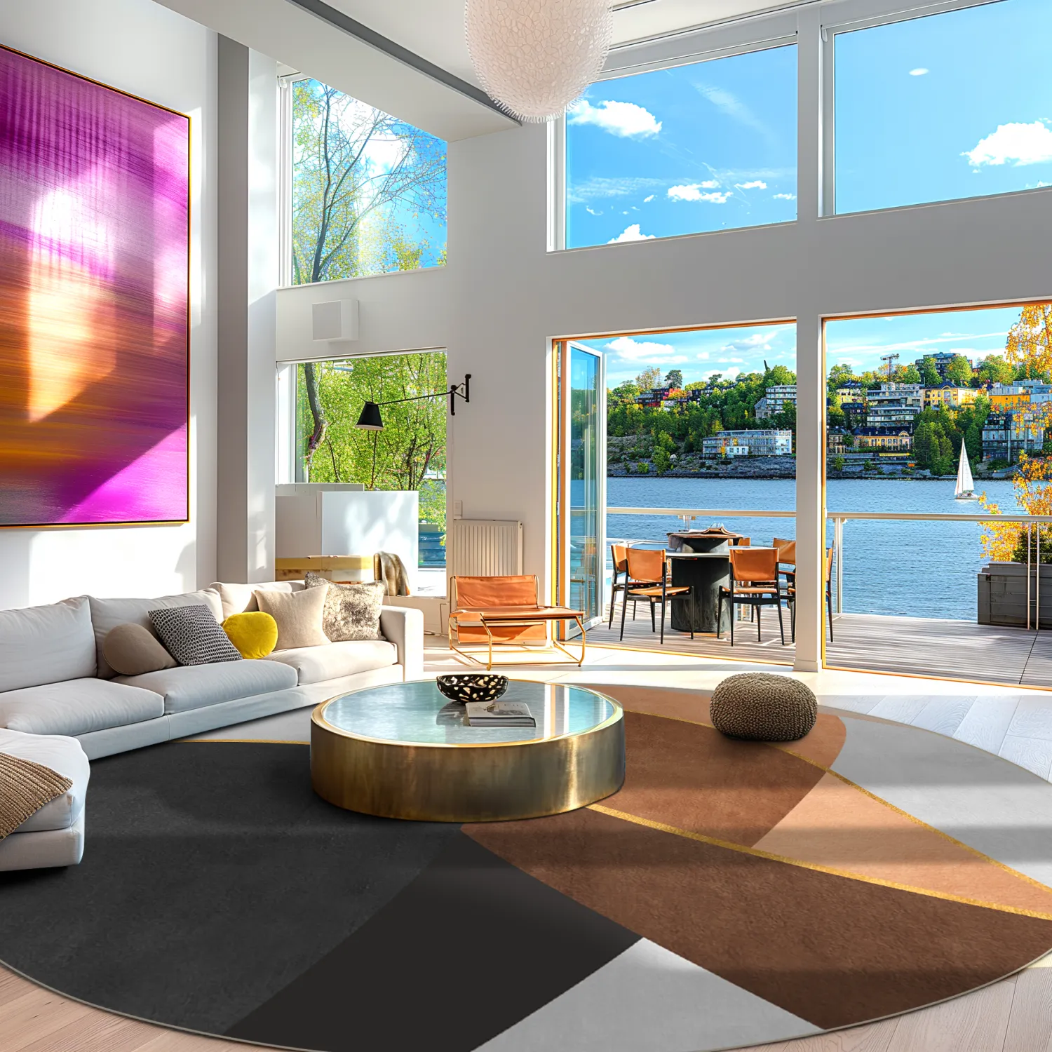 Kruhový koberec - Hazel (viacfarebný)