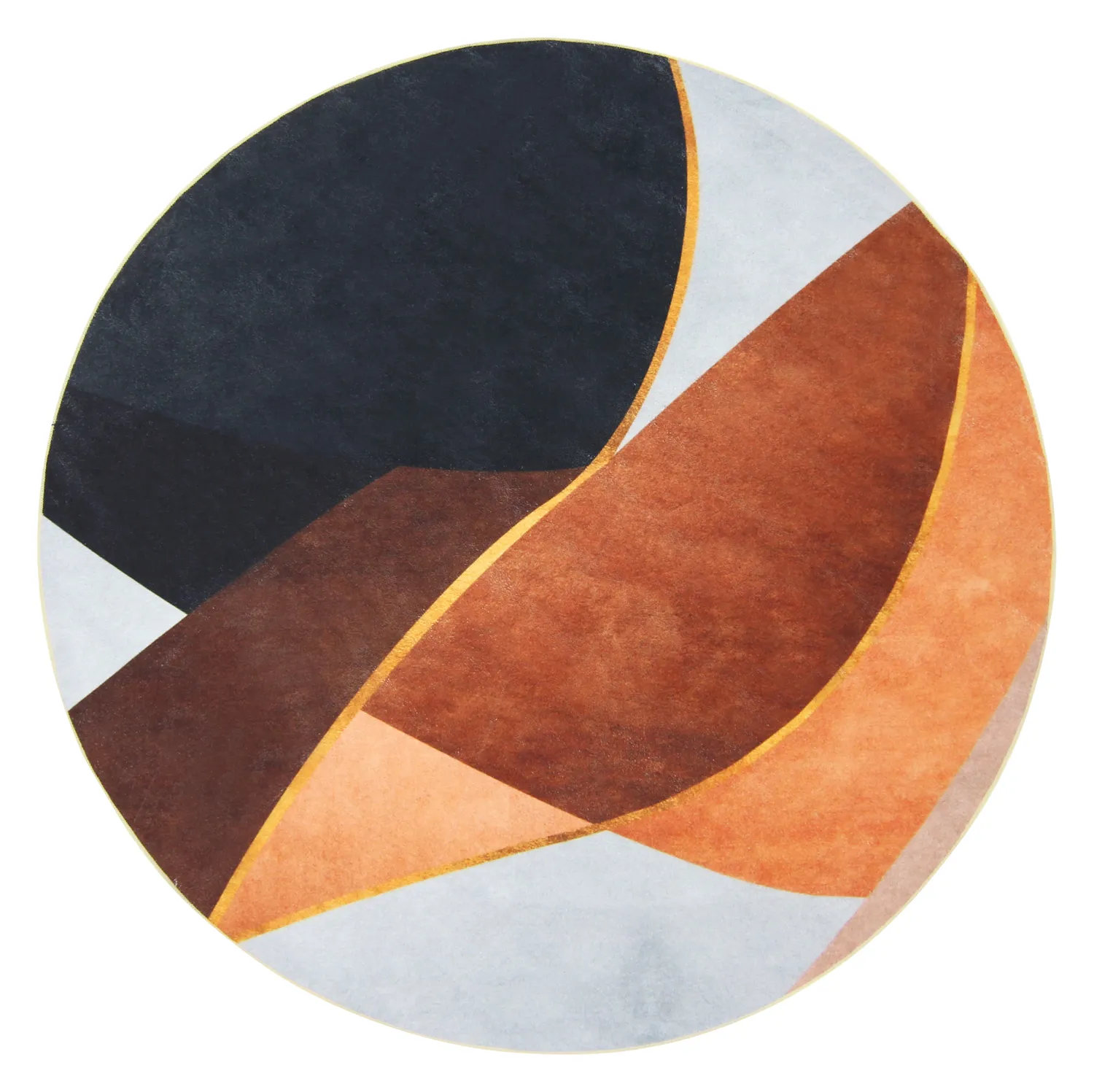 Kruhový koberec - Hazel (oranžová/multi)