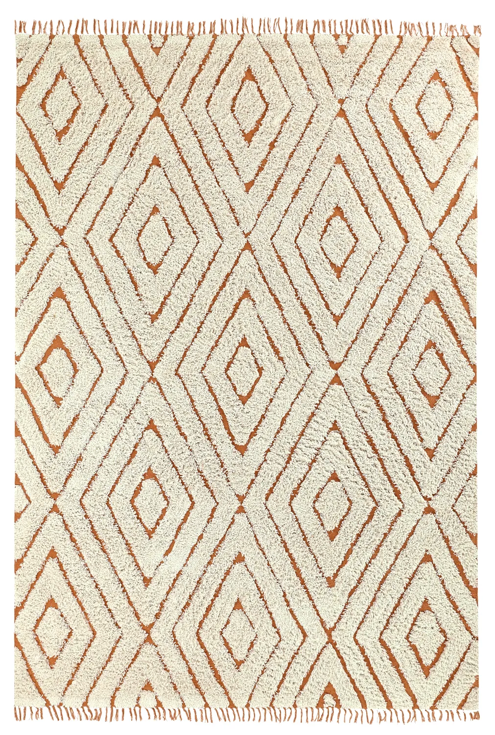 Koberce s dlhým vlasom - Holwell Natural Cotton Shaggy (špinavá biela/hnedá)