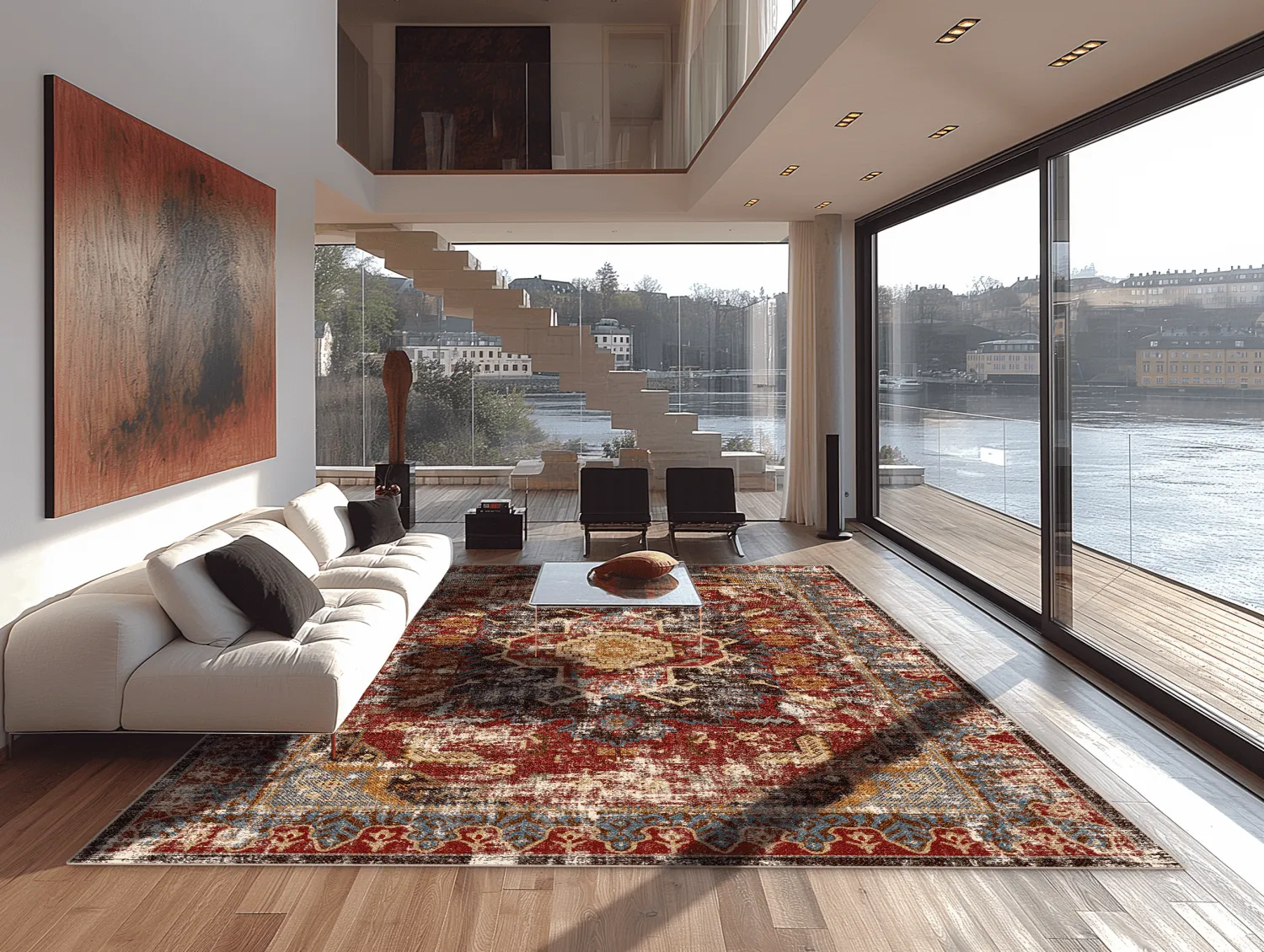 Koberec Wilton - Idri (červená/multikolorová)