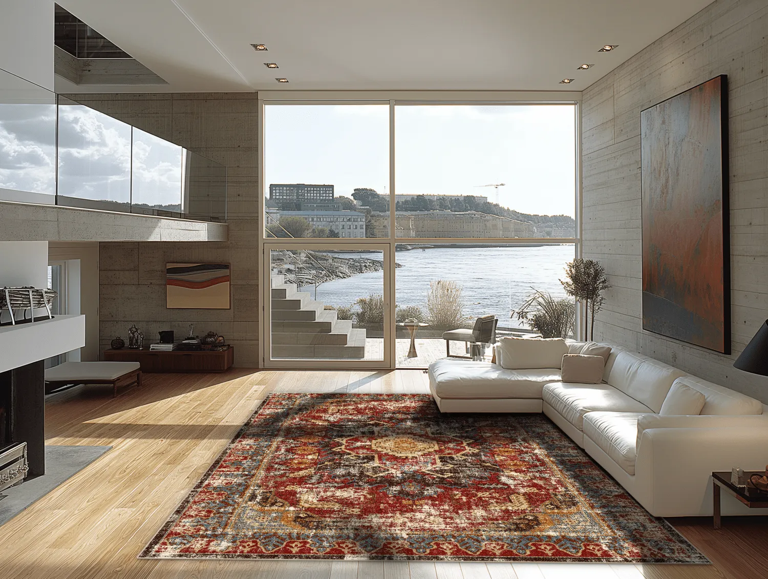 Koberec Wilton - Idri (červená/multikolorová)