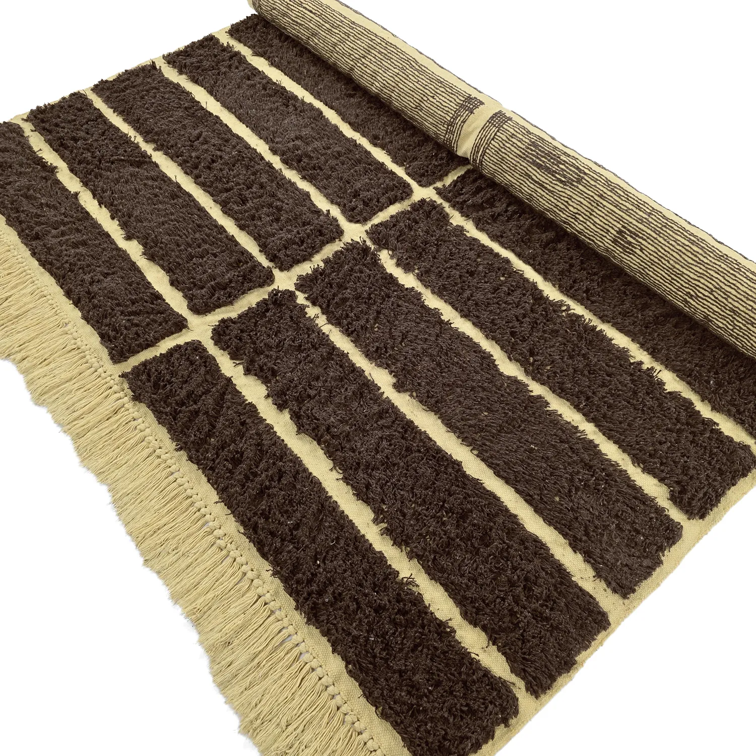 Hladké koberce - Ikara Natural Cotton Shaggy (hnedá)
