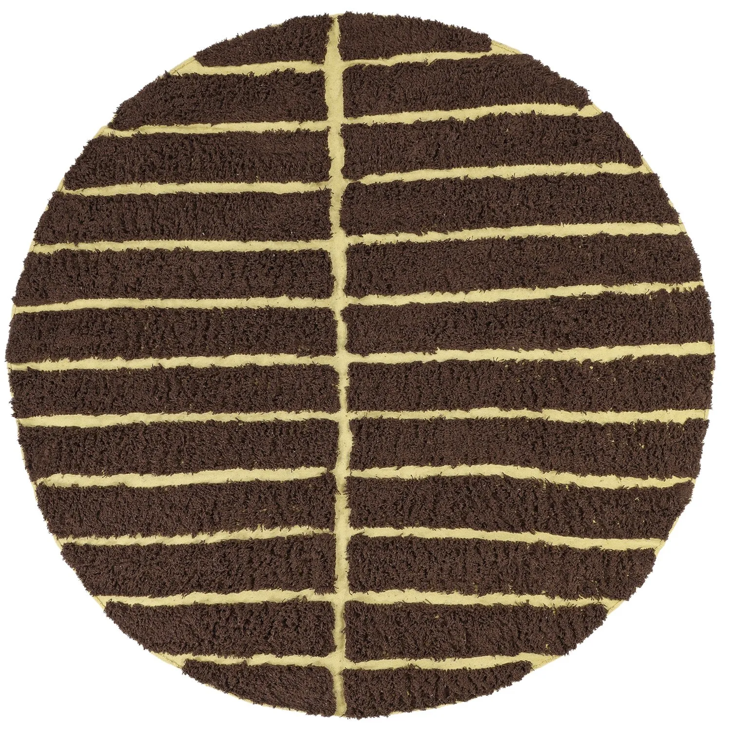 Kruhový koberec - Ikara Natural Cotton Shaggy (hnedá)