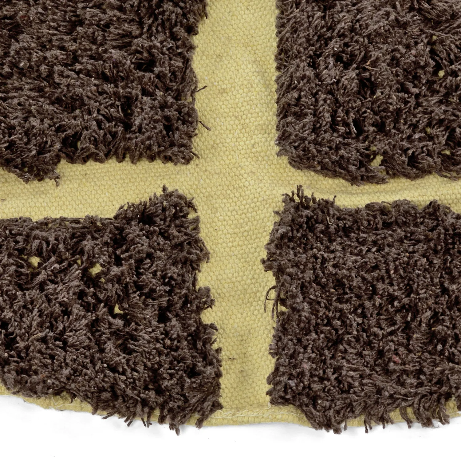 Kruhový koberec - Ikara Natural Cotton Shaggy (hnedá)