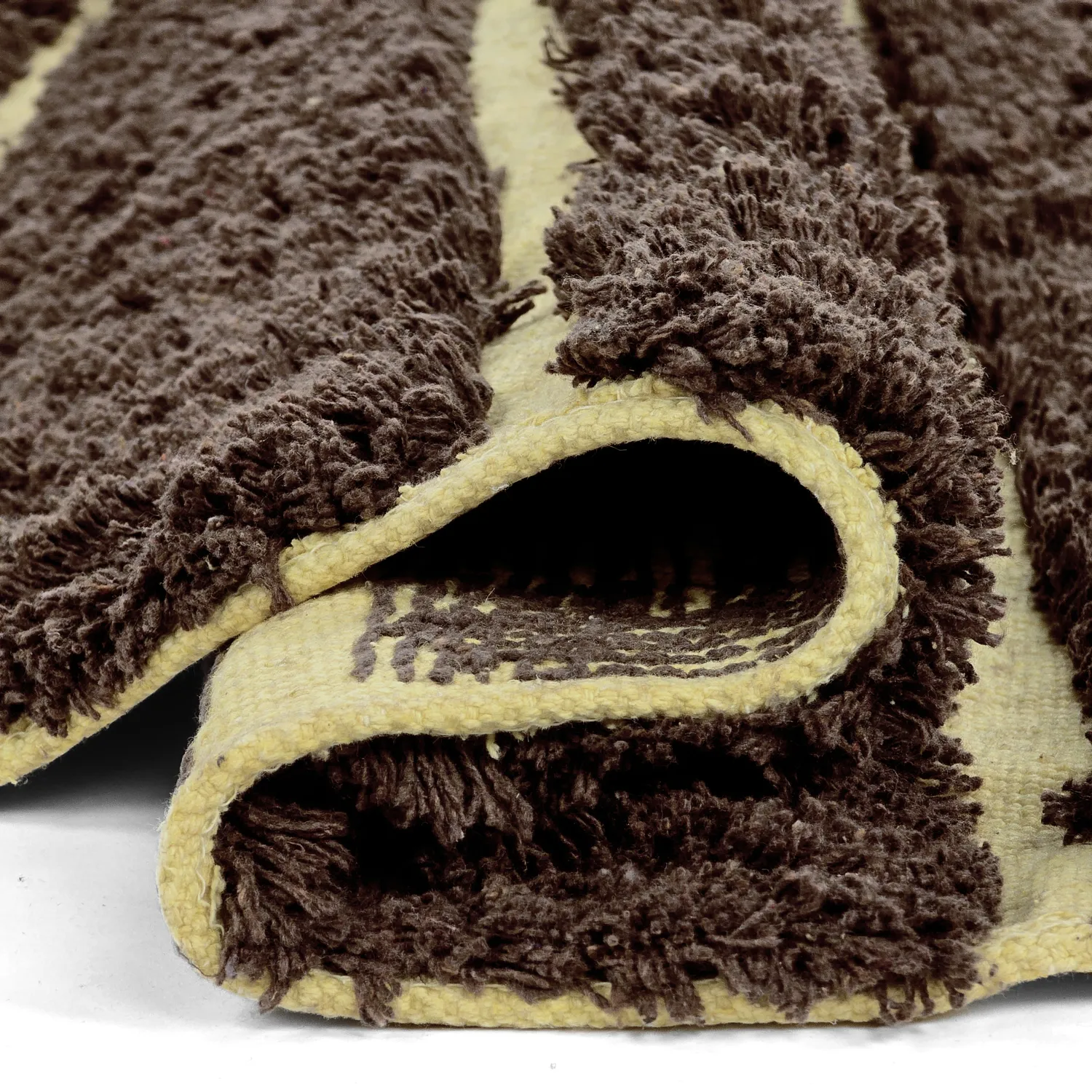 Kruhový koberec - Ikara Natural Cotton Shaggy (hnedá)