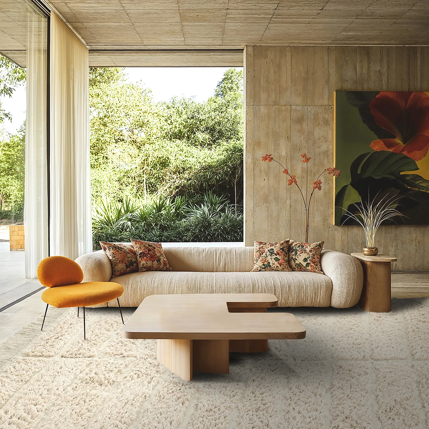 Hladké koberce - Ikara Natural Cotton Shaggy (krémová)