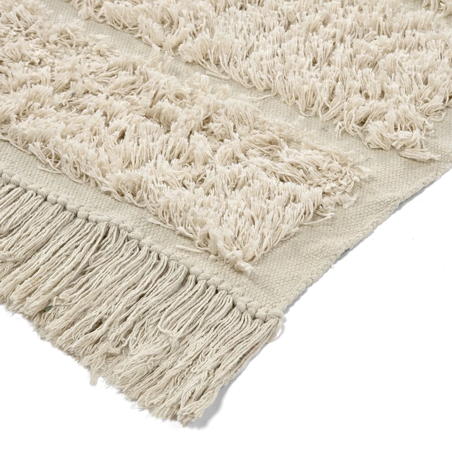 Hladké koberce - Ikara Natural Cotton Shaggy (krémová)