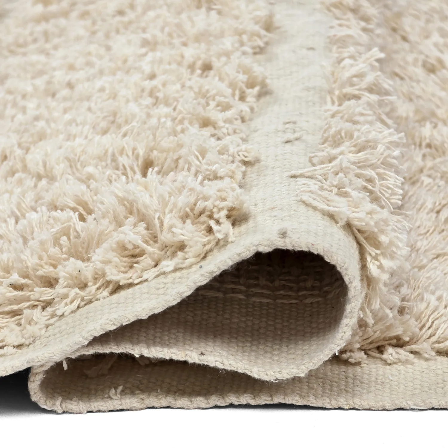 Hladké koberce - Ikara Natural Cotton Shaggy (krémová)