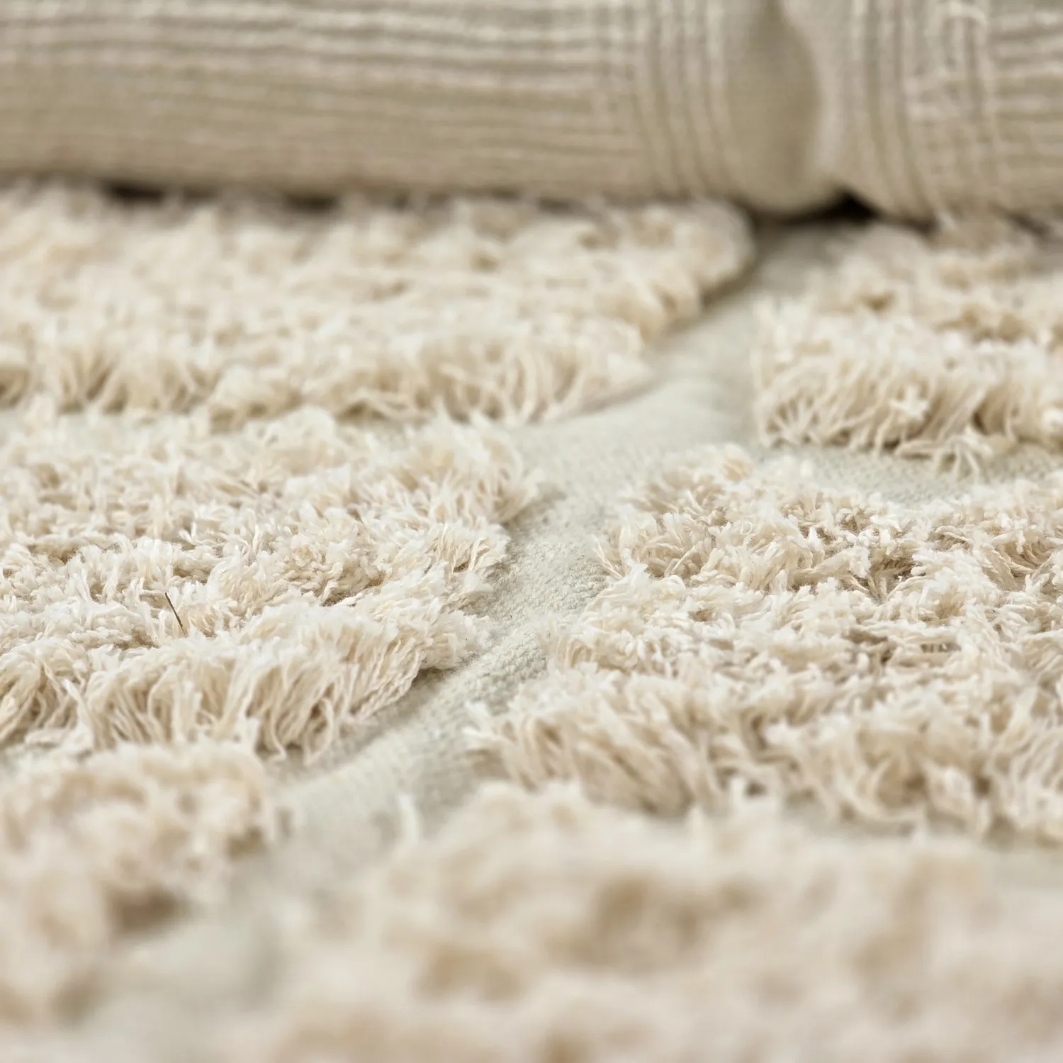 Hladké koberce - Ikara Natural Cotton Shaggy (krémová)
