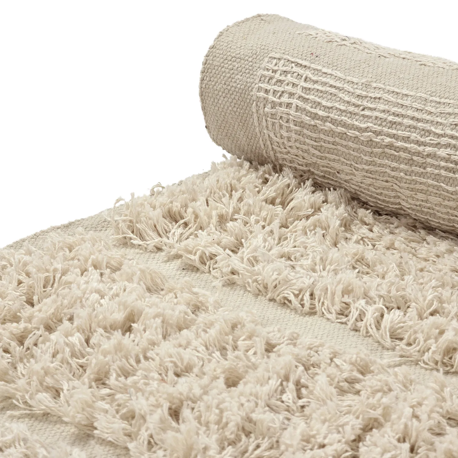 Hladké koberce - Ikara Natural Cotton Shaggy (krémová)