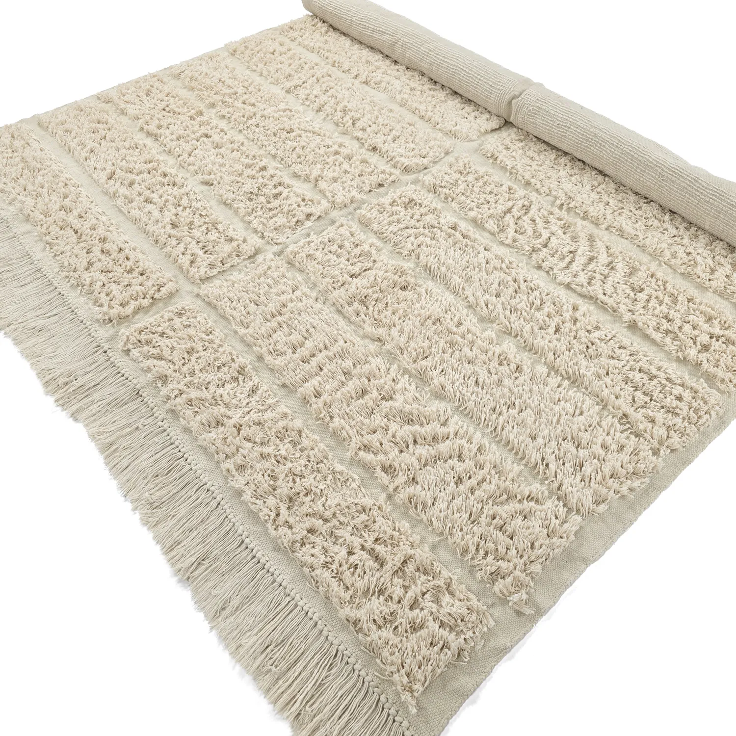 Hladké koberce - Ikara Natural Cotton Shaggy (krémová)