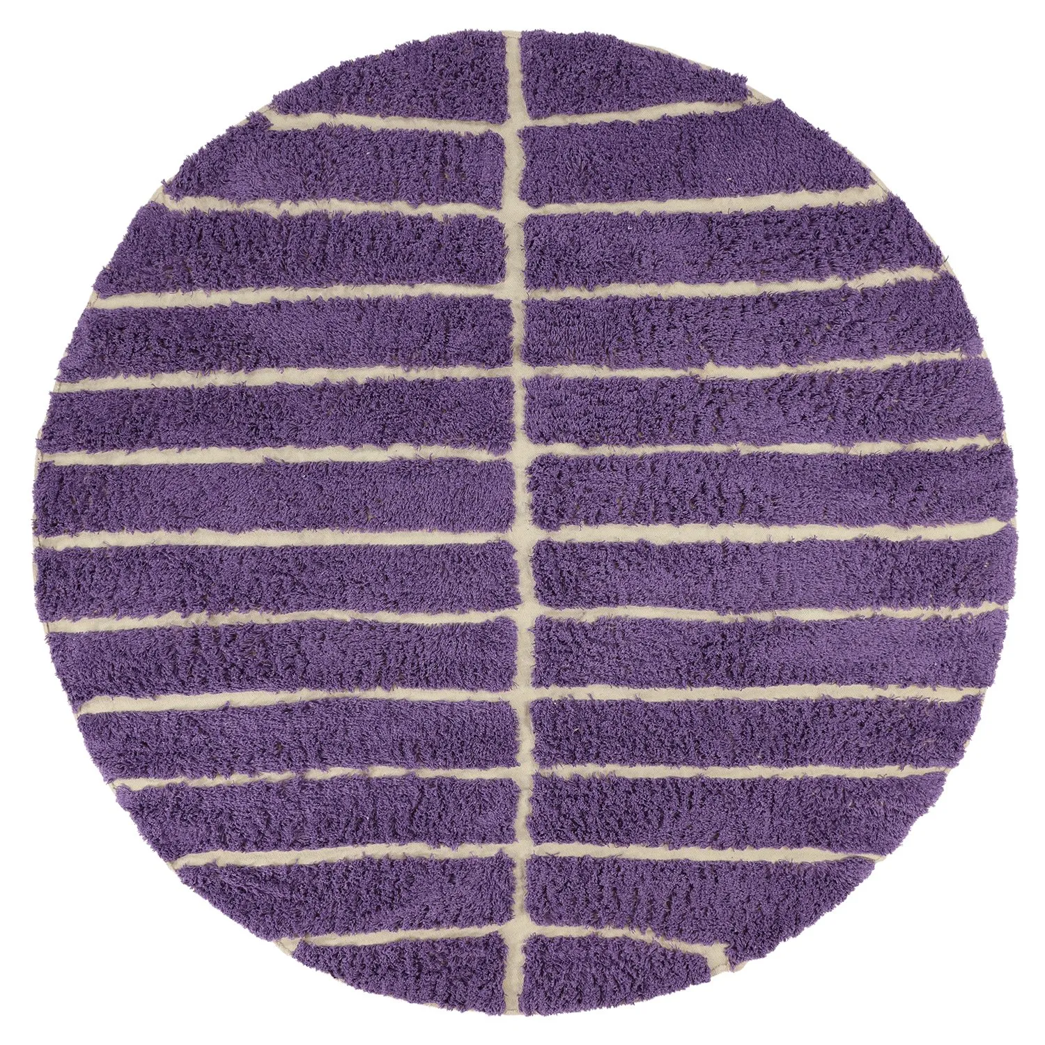 Kolo koberce - Ikara Natural Cotton Shaggy (fialová)