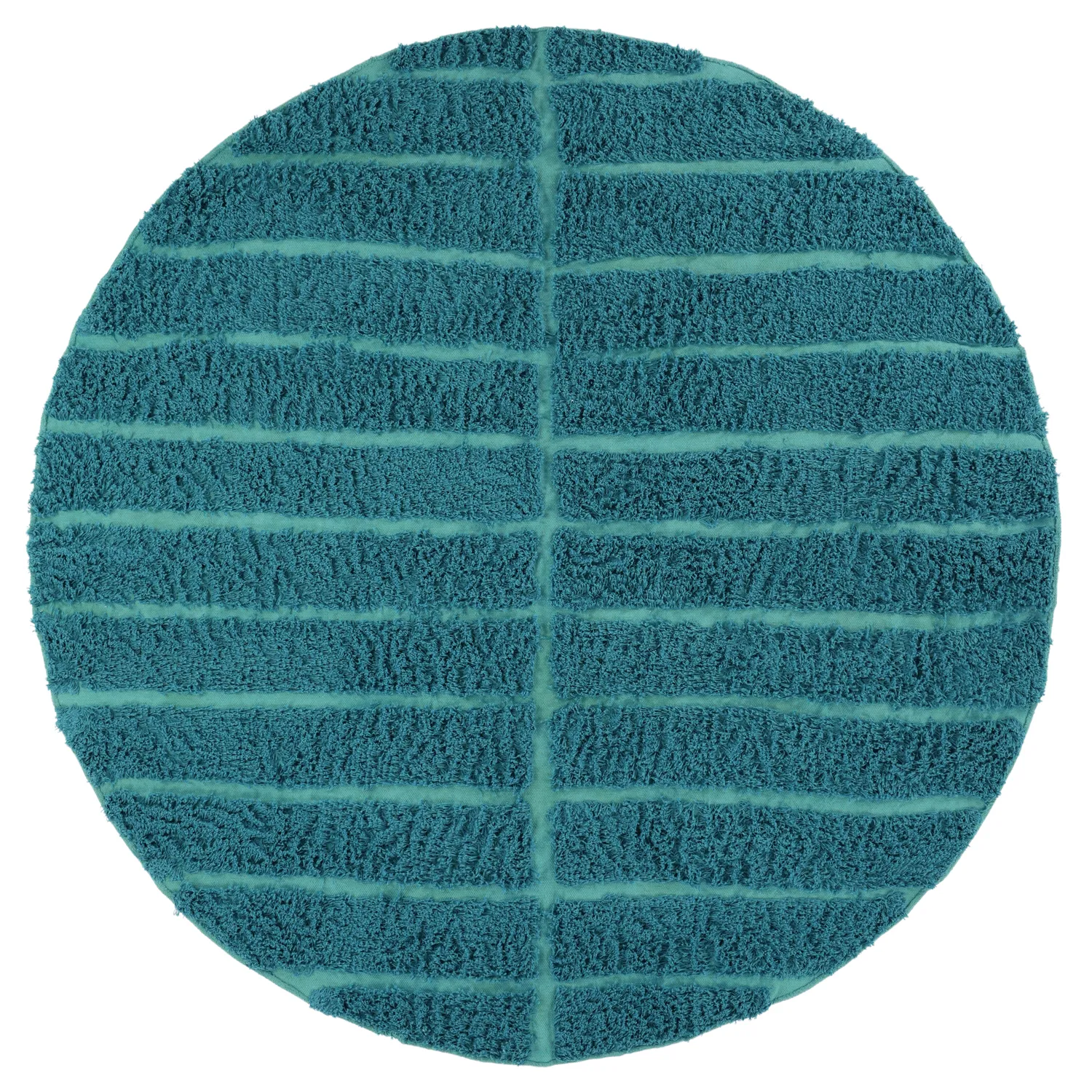 Kruhový koberec - Ikara Natural Cotton Shaggy (tyrkysová)