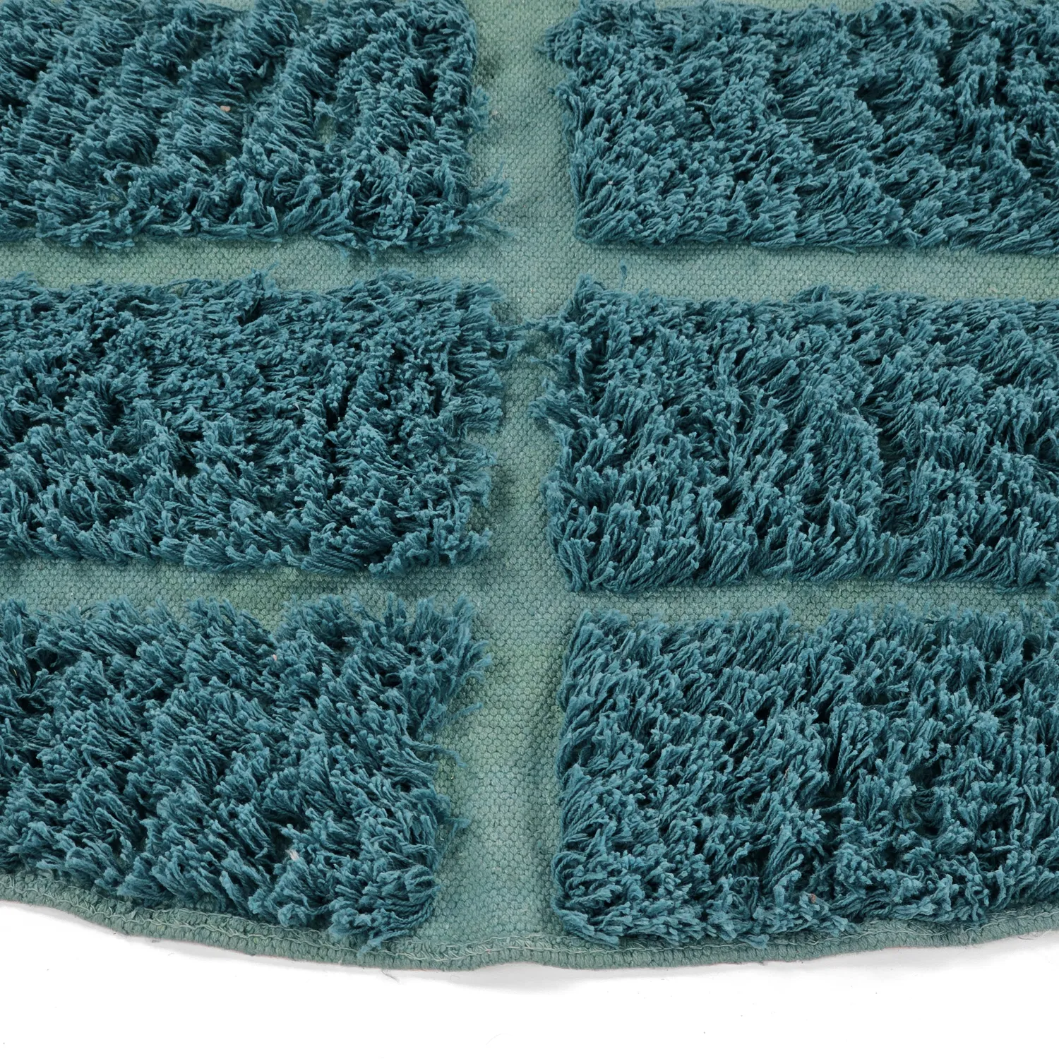 Kruhový koberec - Ikara Natural Cotton Shaggy (tyrkysová)