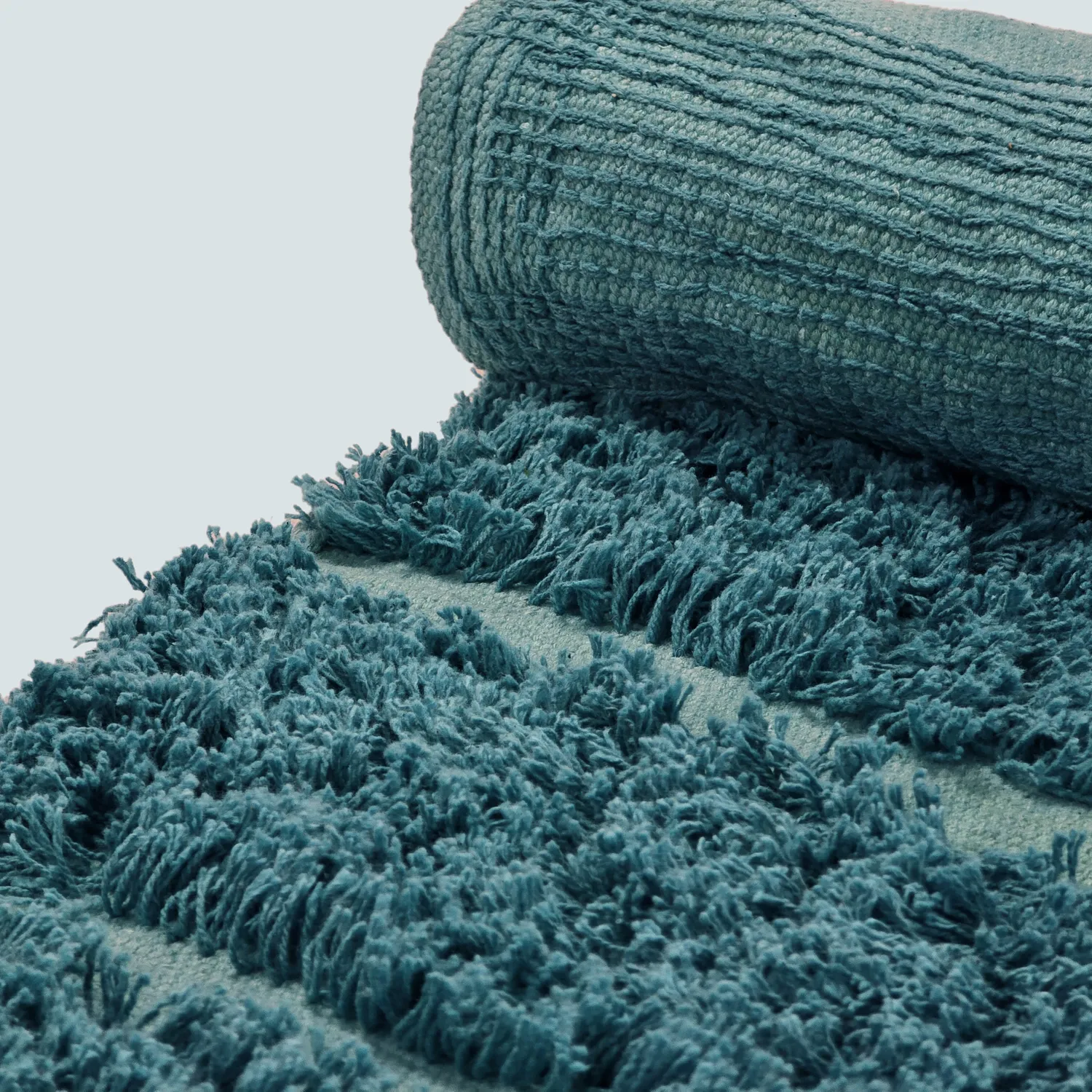 Kruhový koberec - Ikara Natural Cotton Shaggy (tyrkysová)