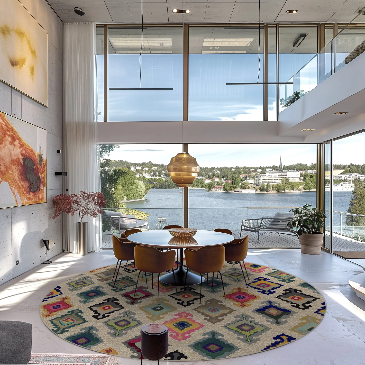 Kruhový koberec - Isparta (multicolor)