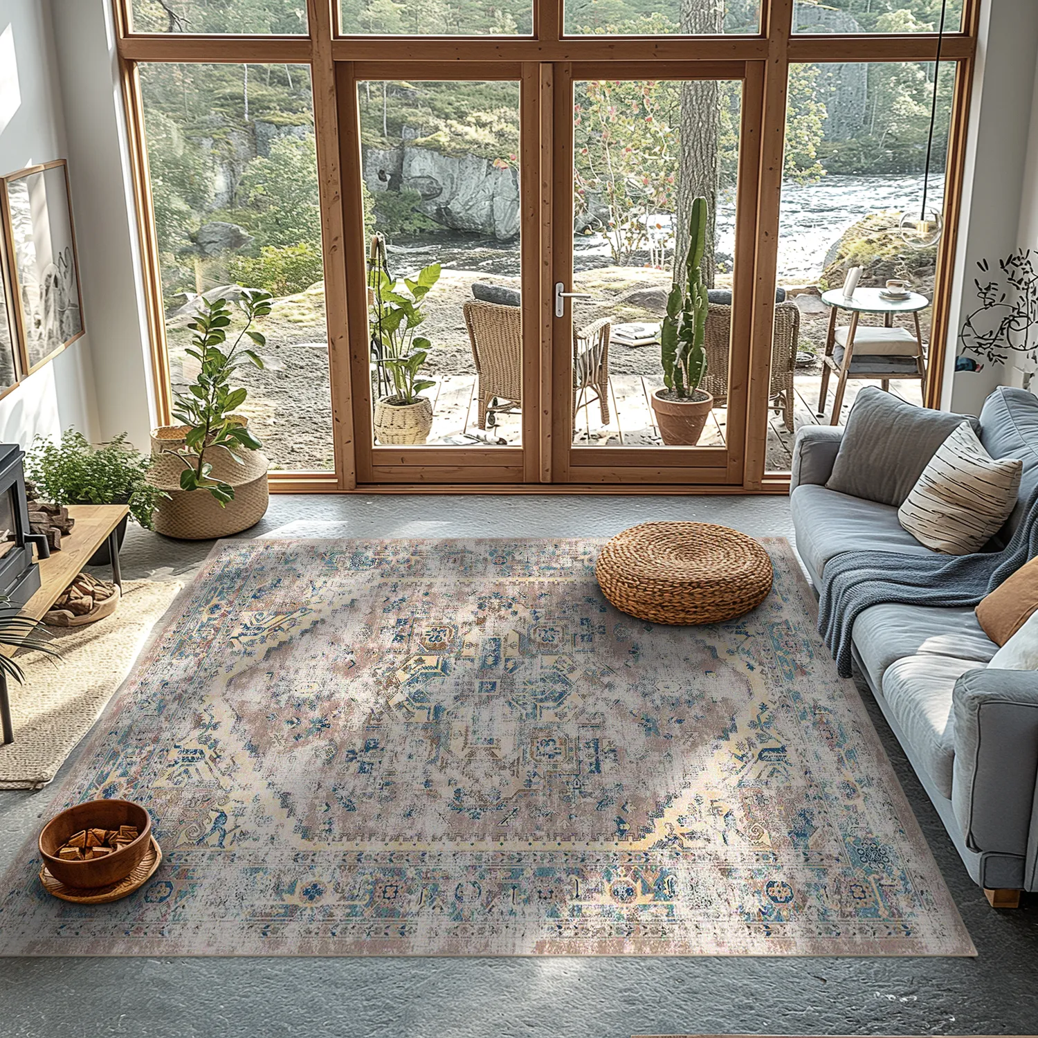 Koberec Wilton - Javis (modrá/multicolor)