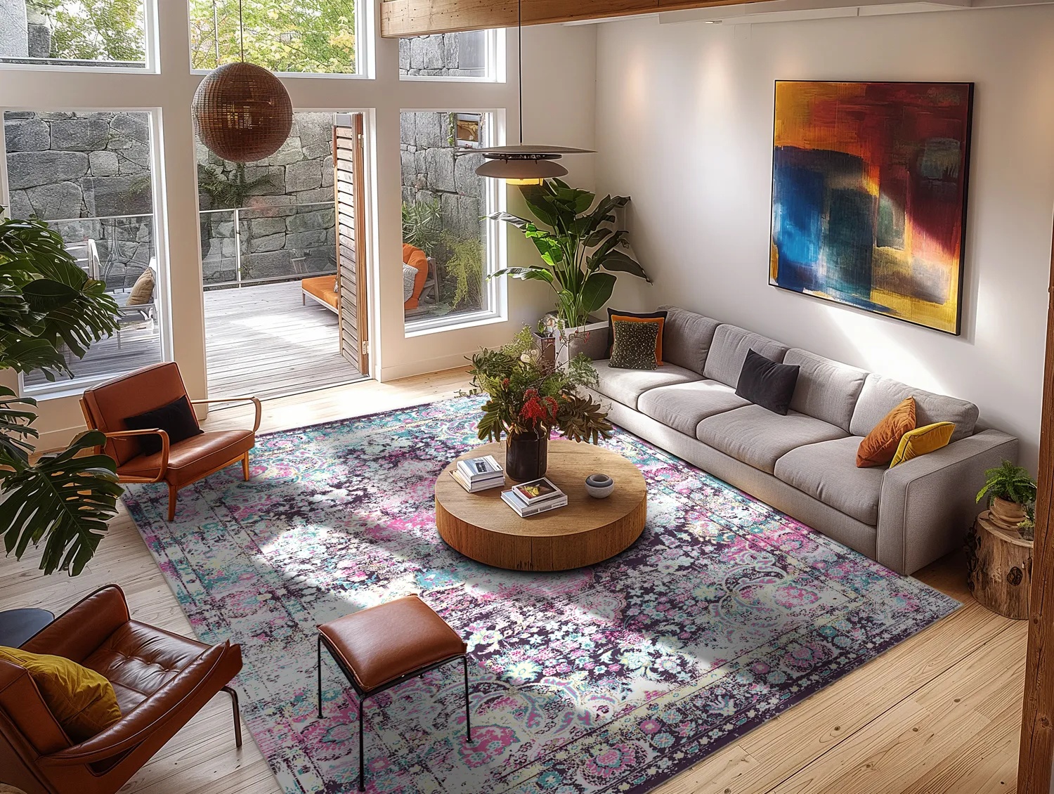 Koberec Wilton - Jedaida (ružový/multicolor)