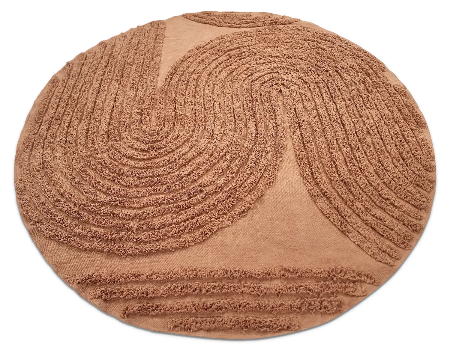 Kolo koberce - Jovie Natural Cotton Shaggy (terracota)
