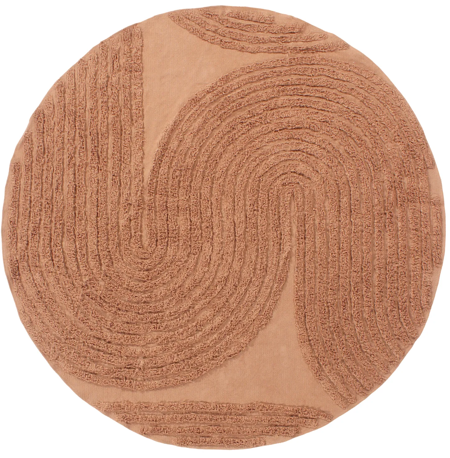 Kolo koberce - Jovie Natural Cotton Shaggy (terracota)