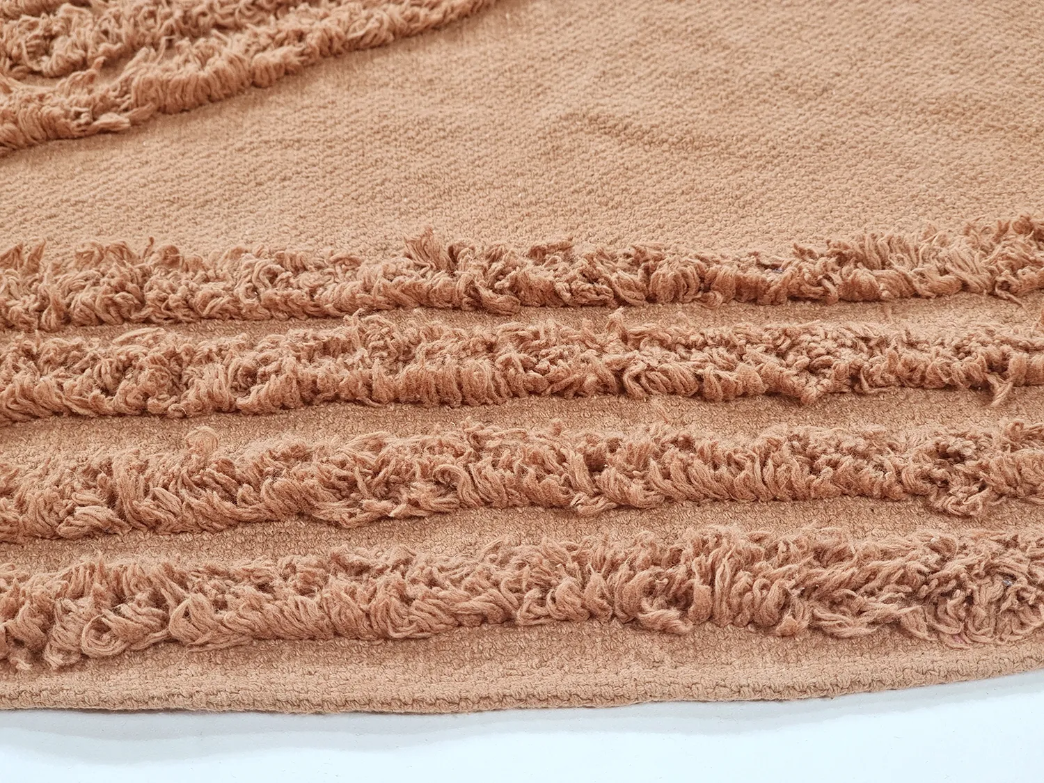 Kolo koberce - Jovie Natural Cotton Shaggy (terracota)