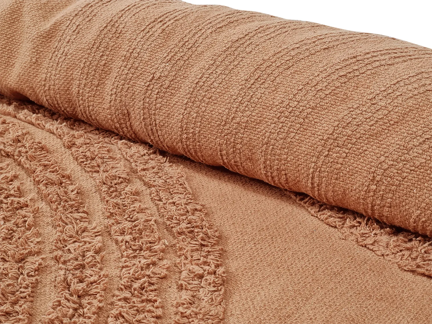 Kolo koberce - Jovie Natural Cotton Shaggy (terracota)