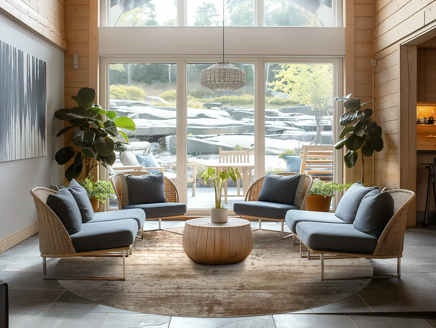 Kruhový koberec - Kebira (béžový)