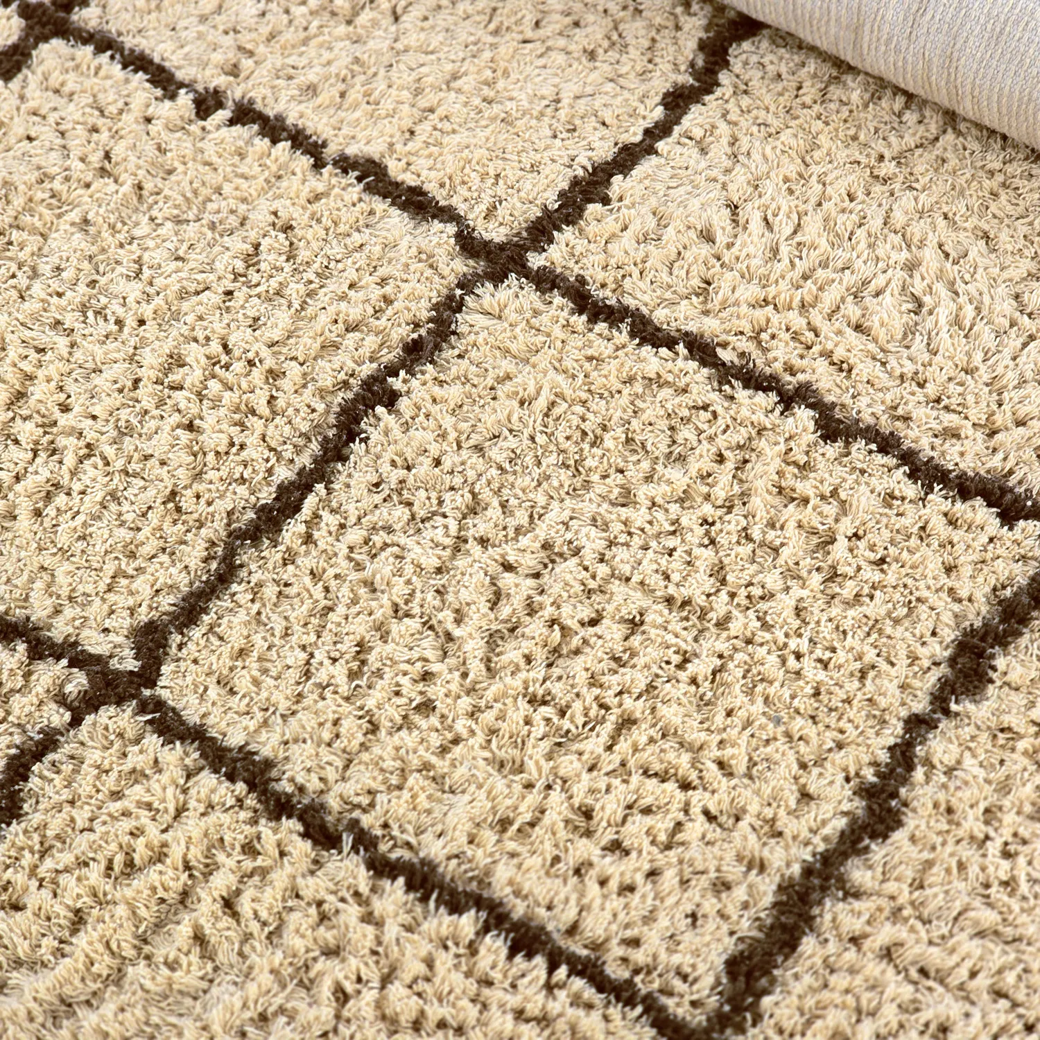 Hladké koberce - Lana Natural Cotton Shaggy (béžová/hnedá)