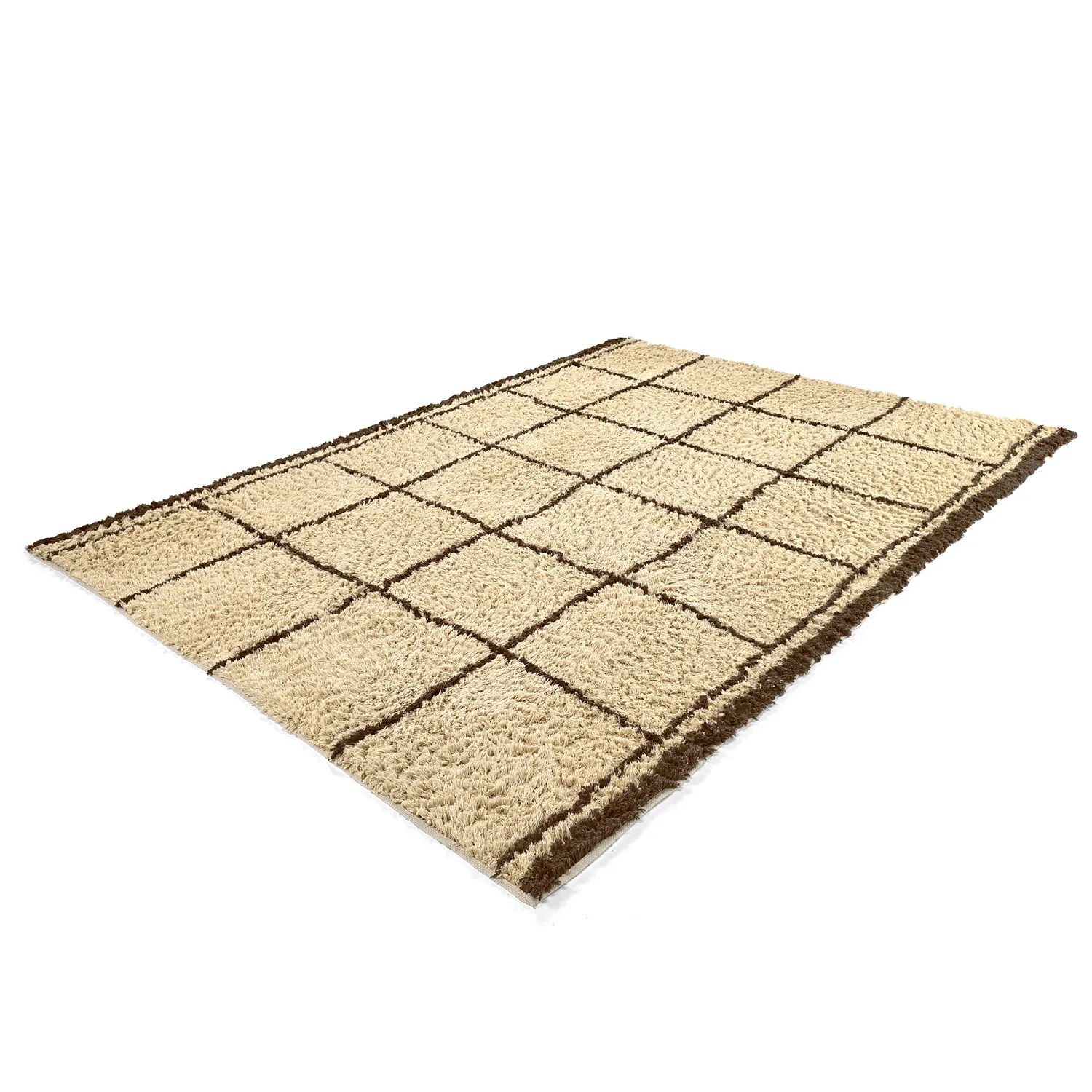 Hladké koberce - Lana Natural Cotton Shaggy (béžová/hnedá)