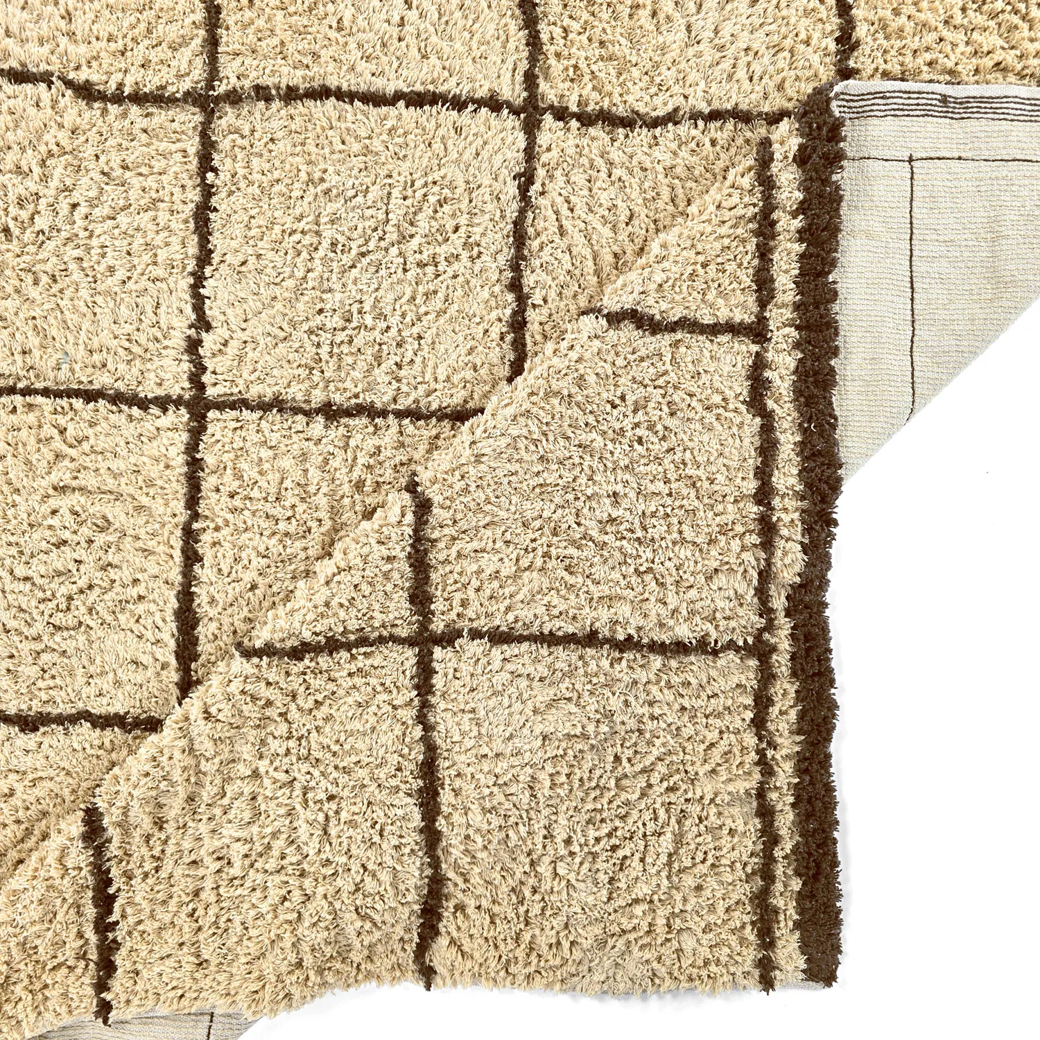 Hladké koberce - Lana Natural Cotton Shaggy (béžová/hnedá)