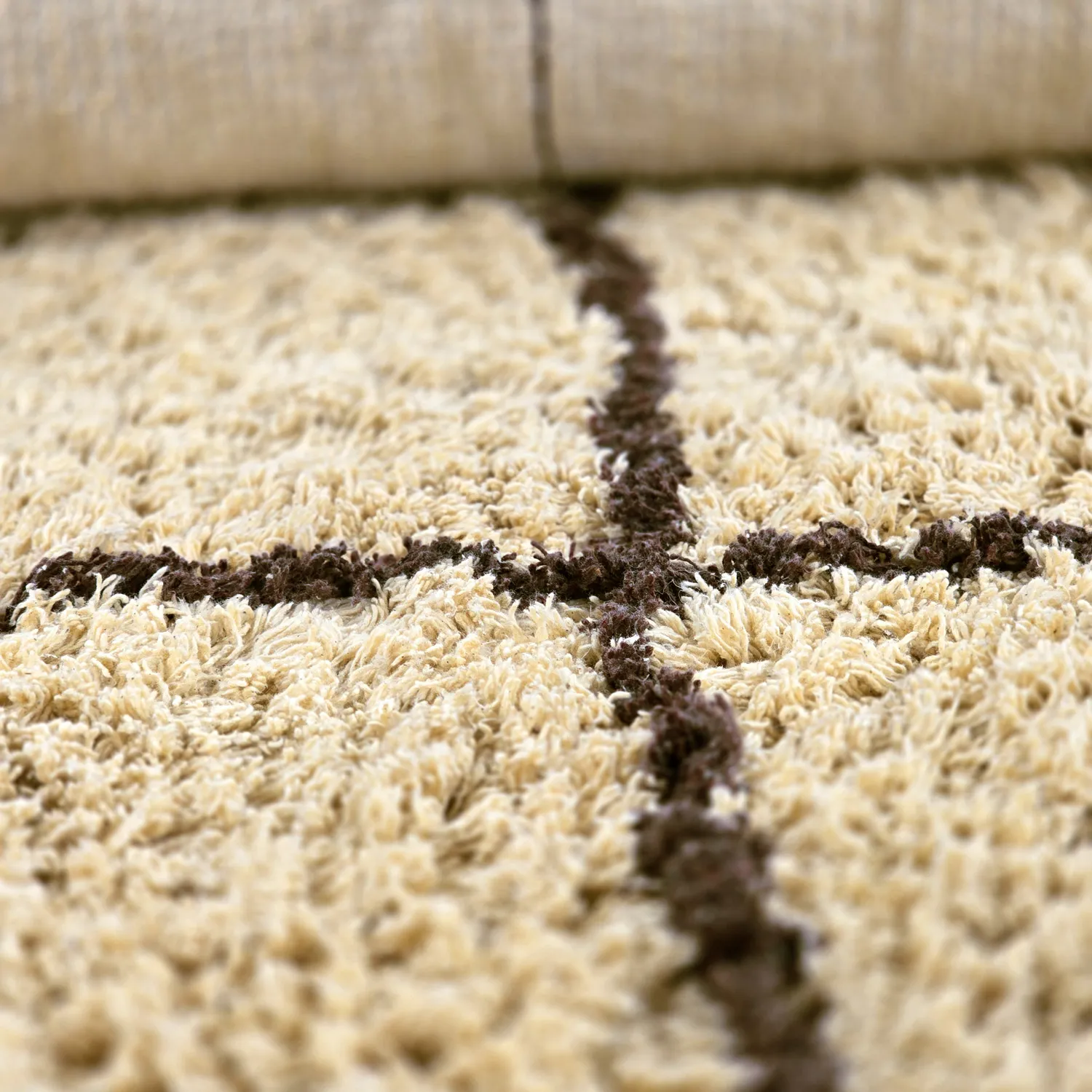 Hladké koberce - Lana Natural Cotton Shaggy (béžová/hnedá)
