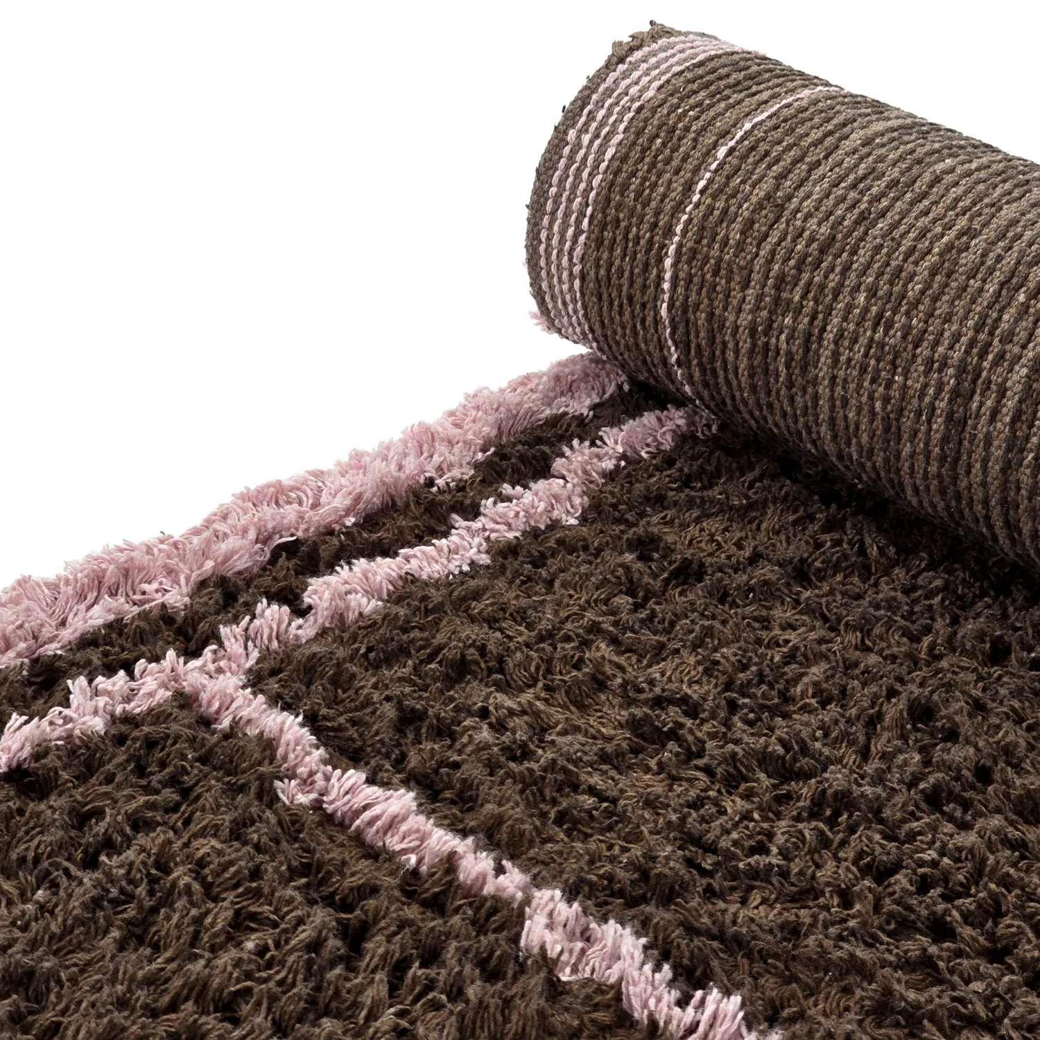 Koberce s dlhým vlasom - Lana Natural Cotton Shaggy (hnedá)