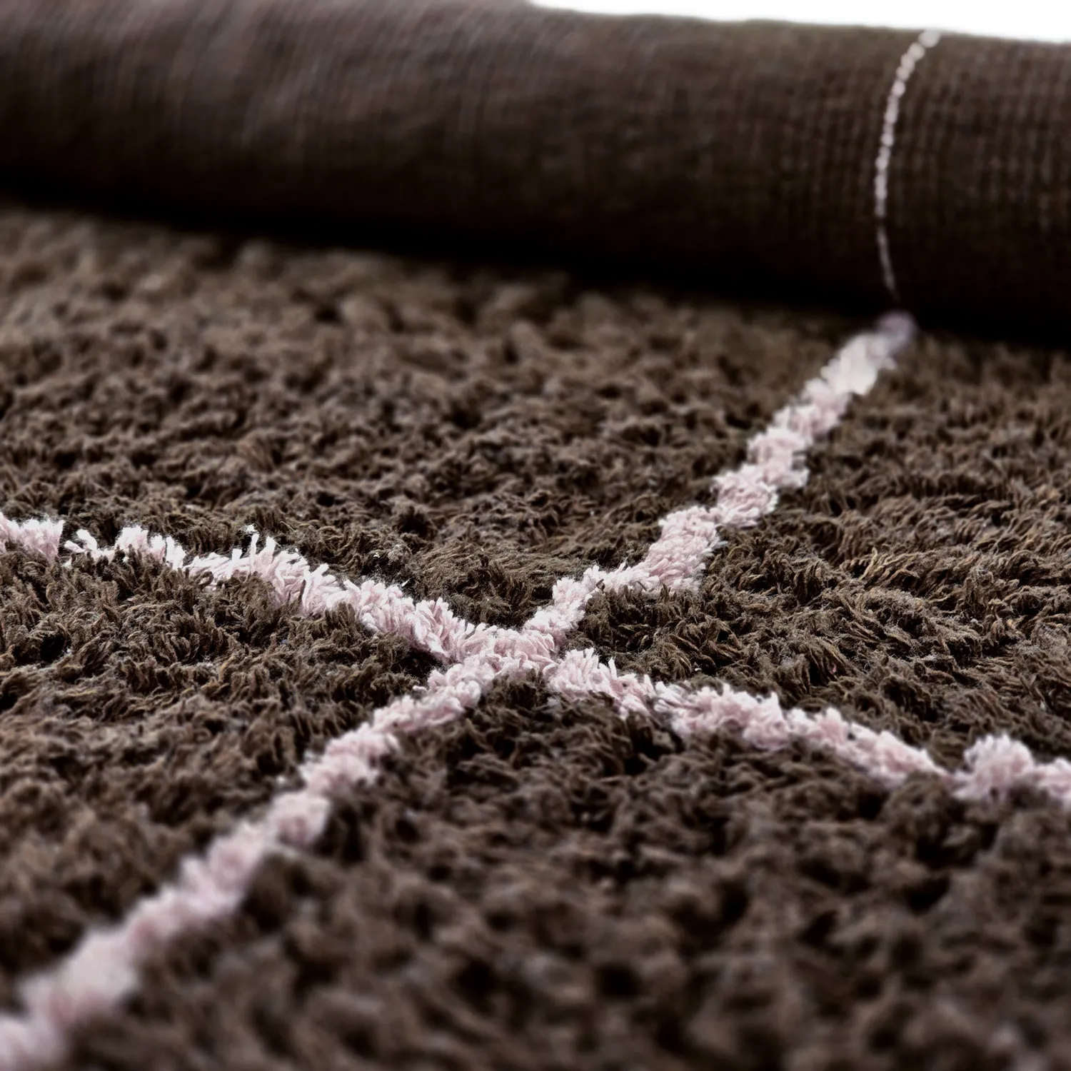 Kolo koberce - Lana Natural Cotton Shaggy (hnedá)