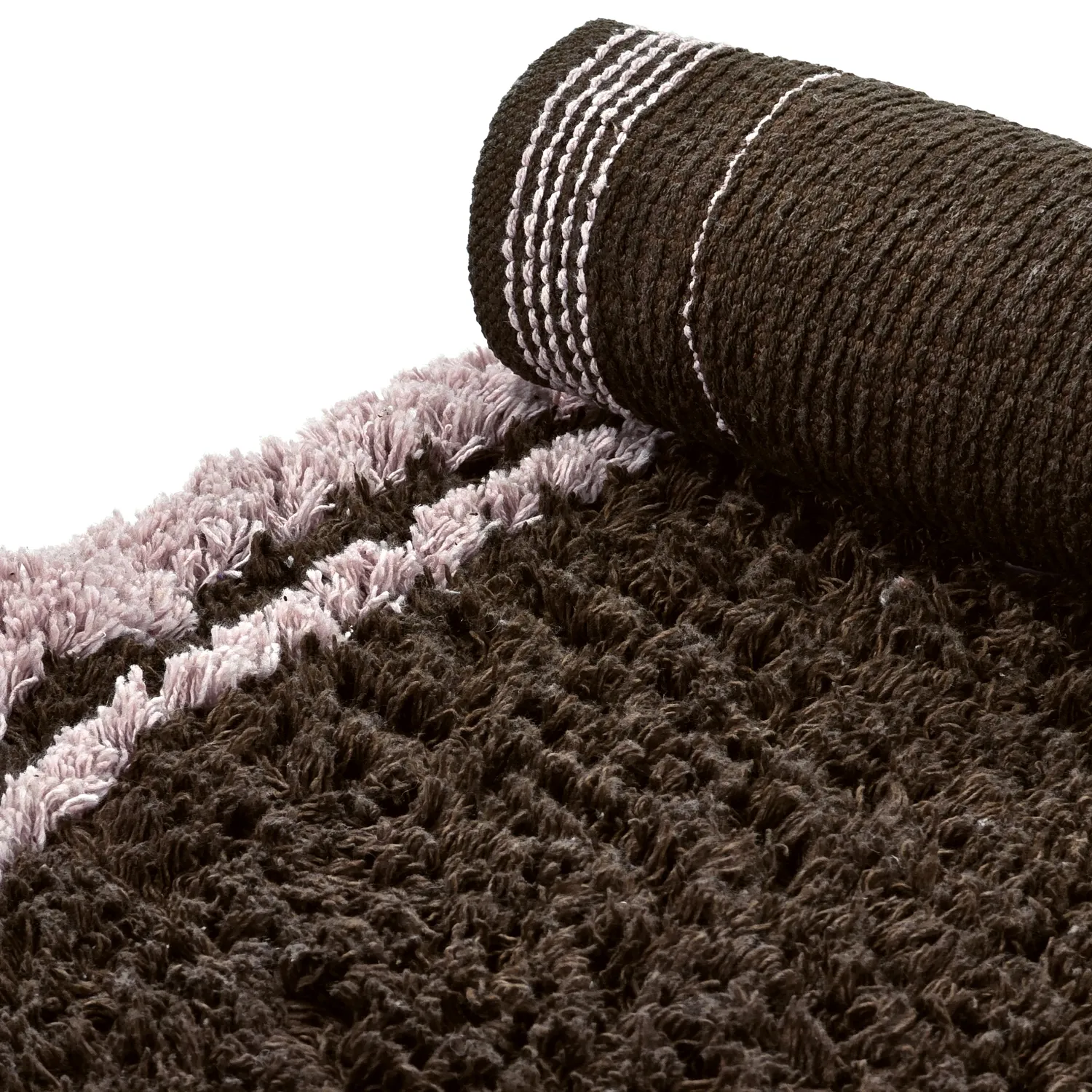 Kolo koberce - Lana Natural Cotton Shaggy (hnedá)