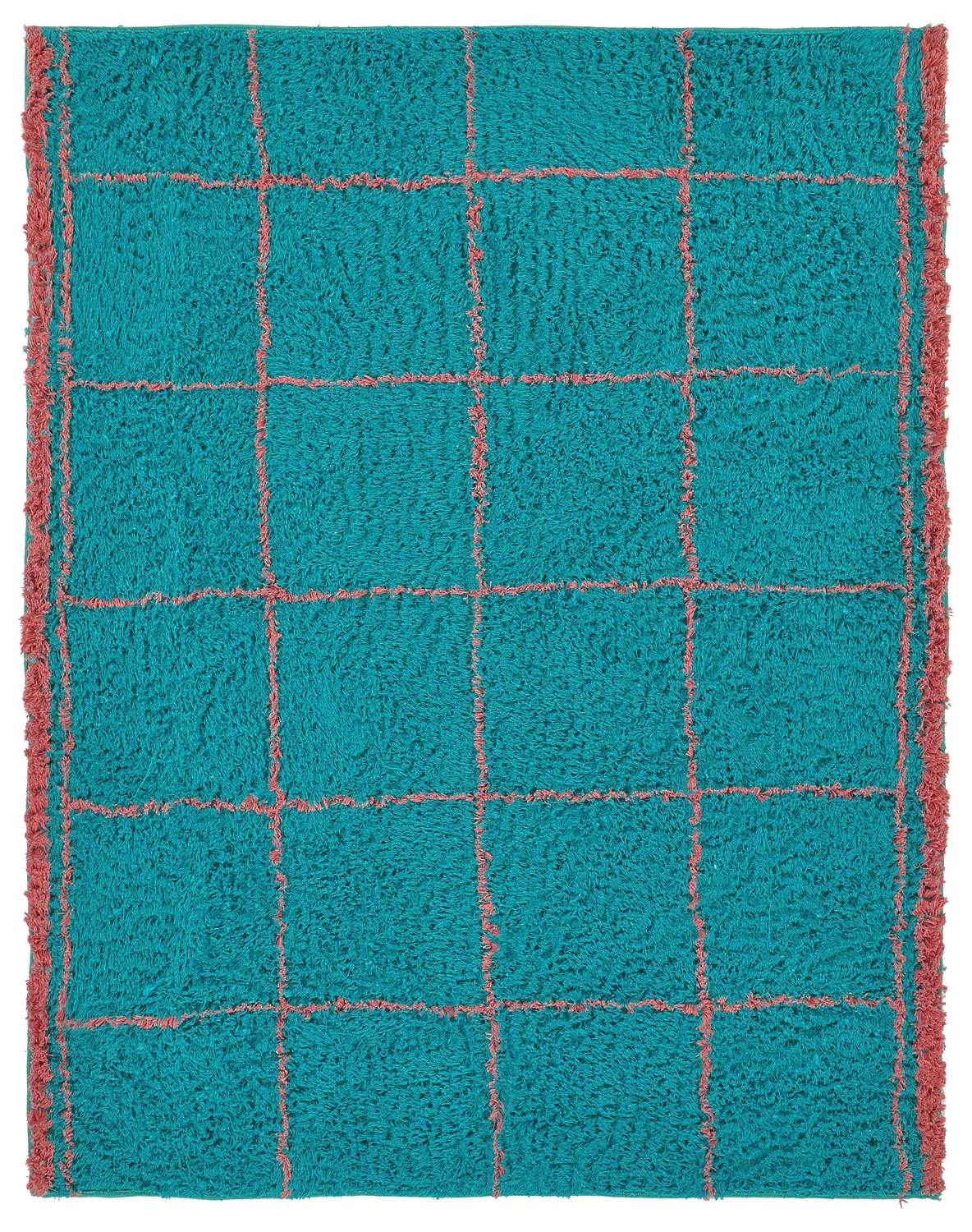 Koberce s dlhým vlasom - Lana Natural Cotton Shaggy (tyrkysová/ružová)