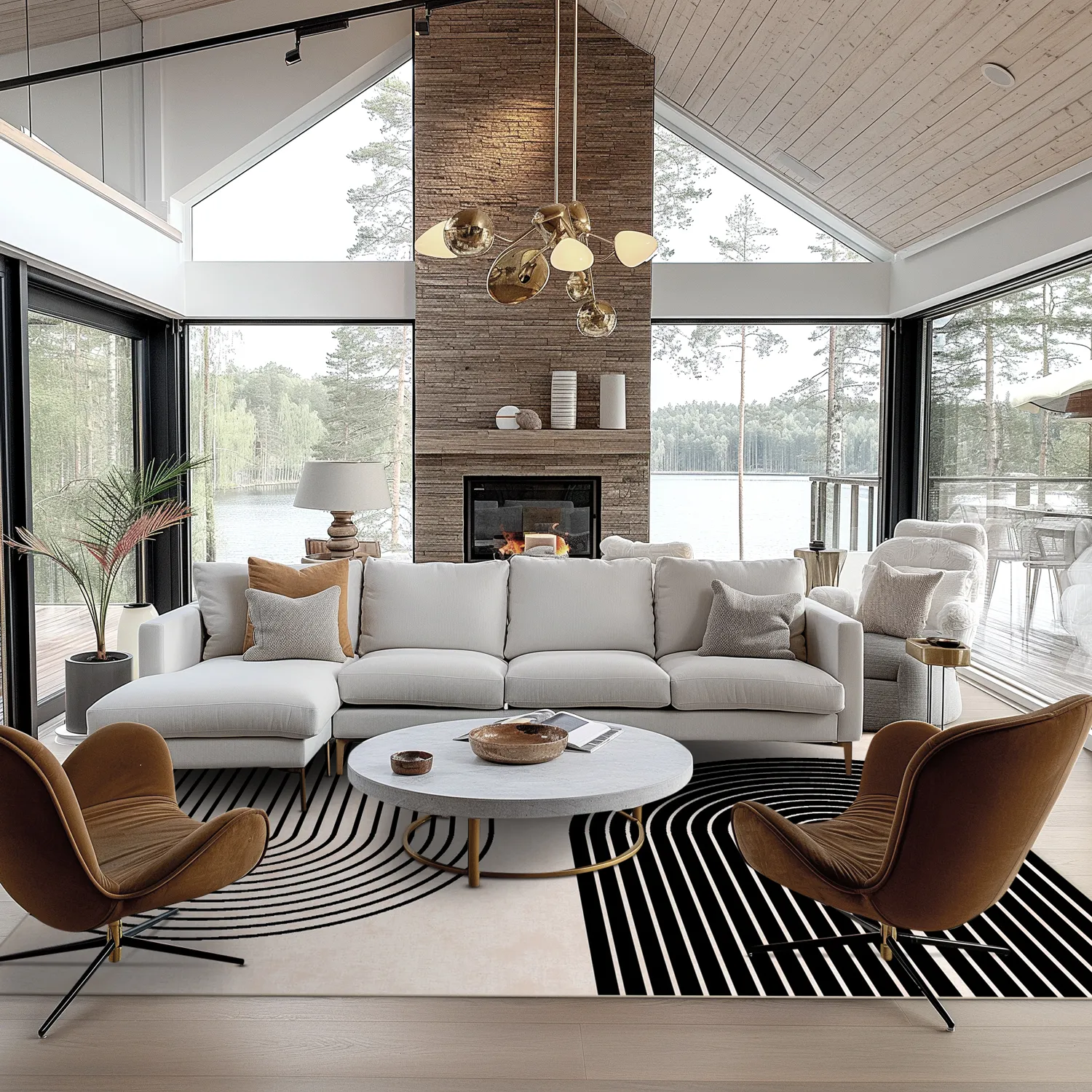 Koberec Wilton - Lecce (čierna/bežová)