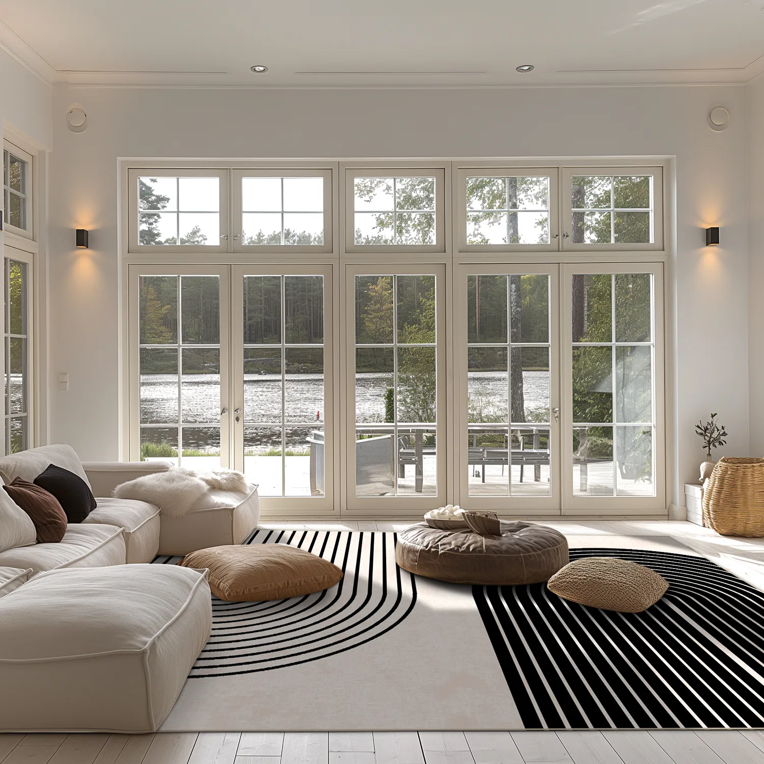 Koberec Wilton - Lecce (čierna/bežová)