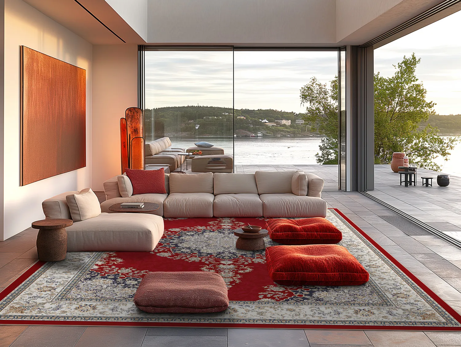 Koberec Wilton - Lice (červený/multikolórový)