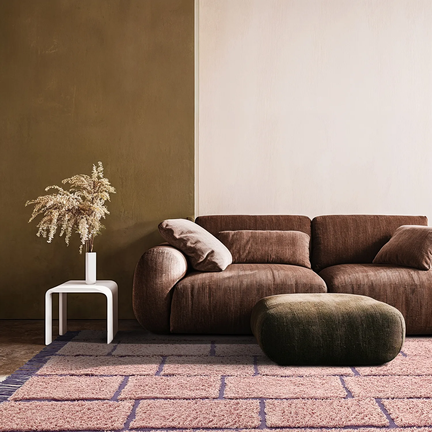 Koberec s dlhým vlasom - Lindley Natural Cotton Shaggy (ružový/fialový)