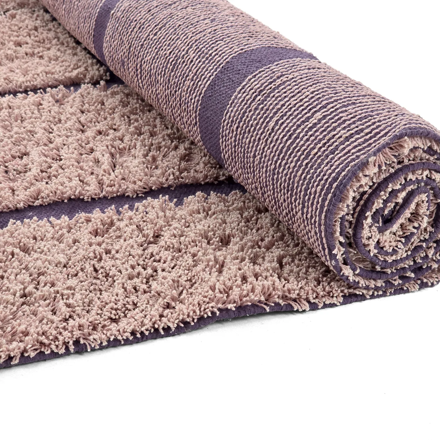 Koberec s dlhým vlasom - Lindley Natural Cotton Shaggy (ružový/fialový)