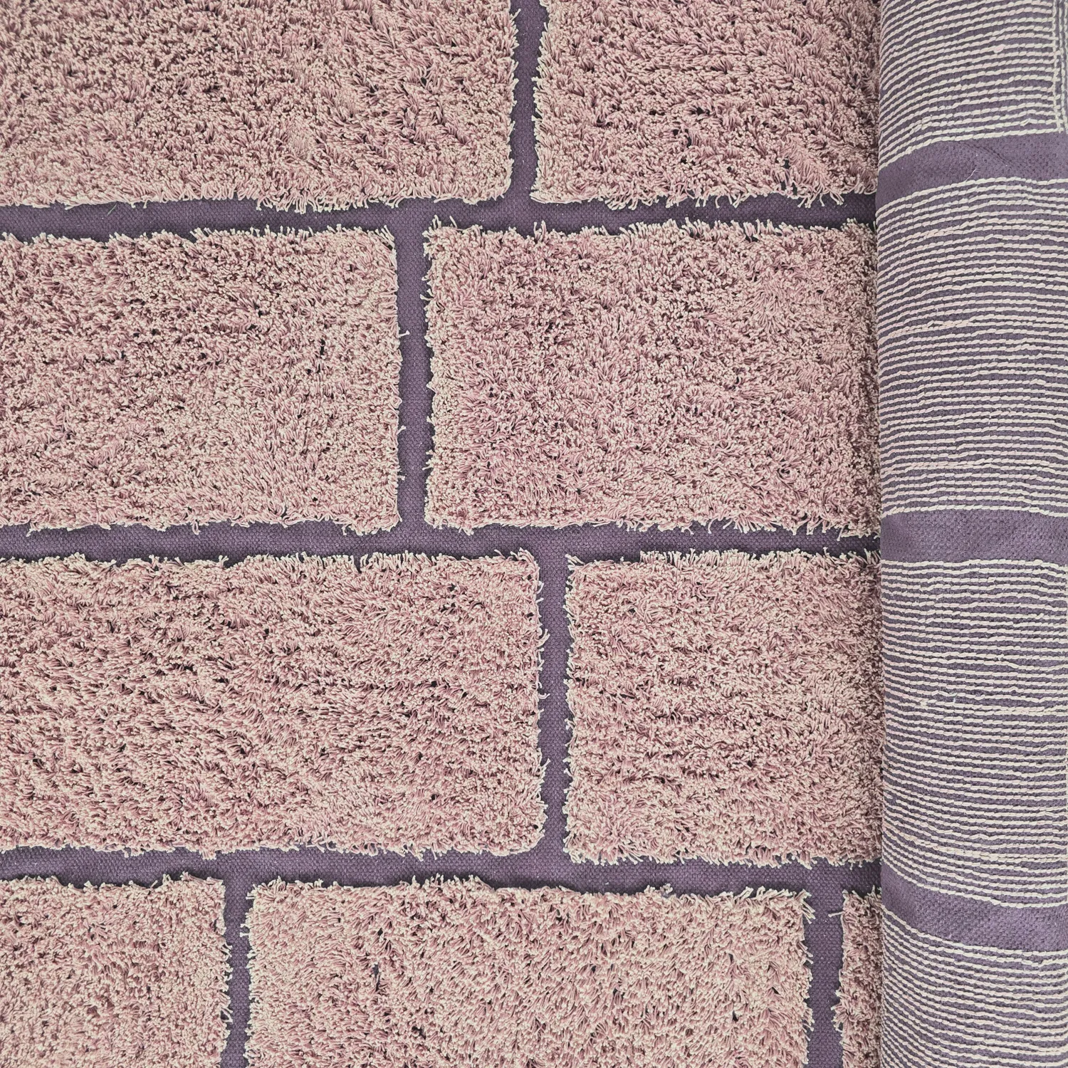 Koberec s dlhým vlasom - Lindley Natural Cotton Shaggy (ružový/fialový)