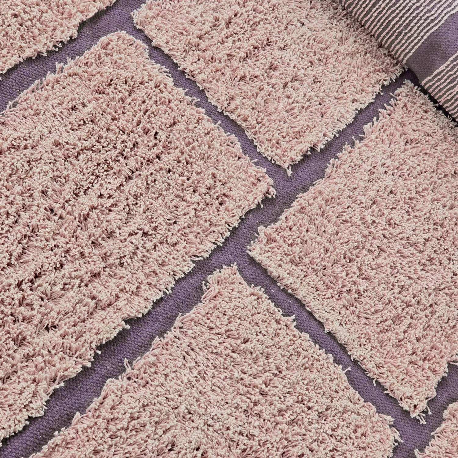 Koberec s dlhým vlasom - Lindley Natural Cotton Shaggy (ružový/fialový)