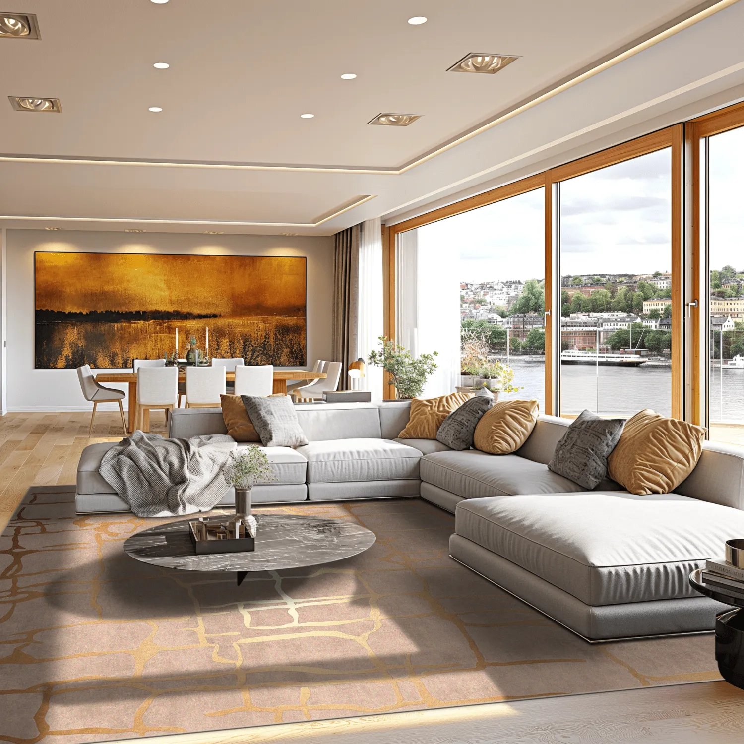 Koberec Wilton - Lorenzo (hnedá/zlatá)